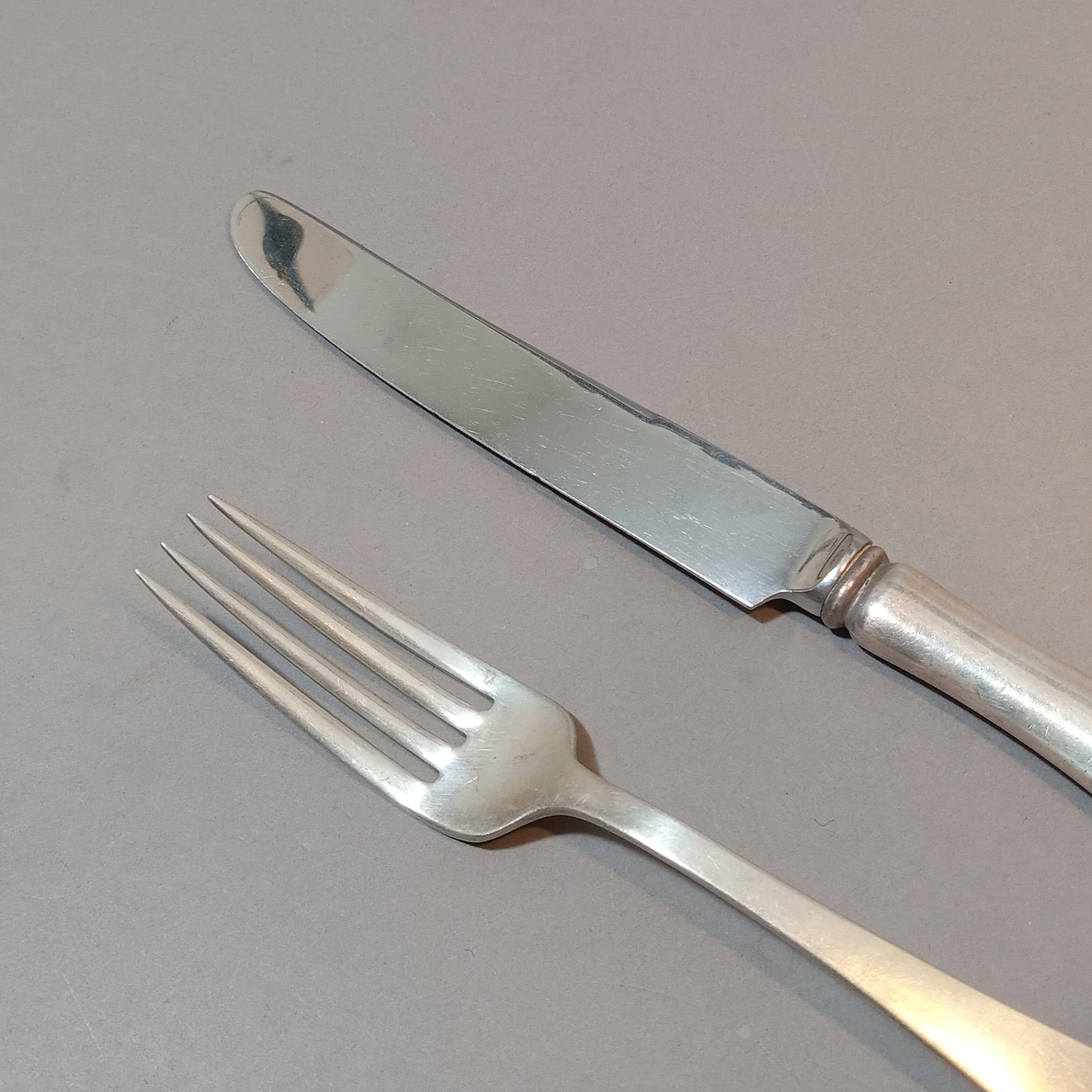 Sterling Dominick & Haff Flatware - Set/12 Luncheon Forks + Reed & Barton Knives - image 4 of 9