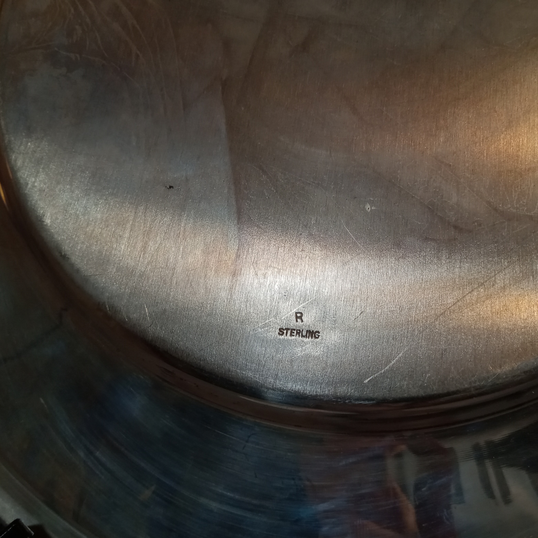 Sterling Silver Charger w/ W Monogram - image 5 of 5