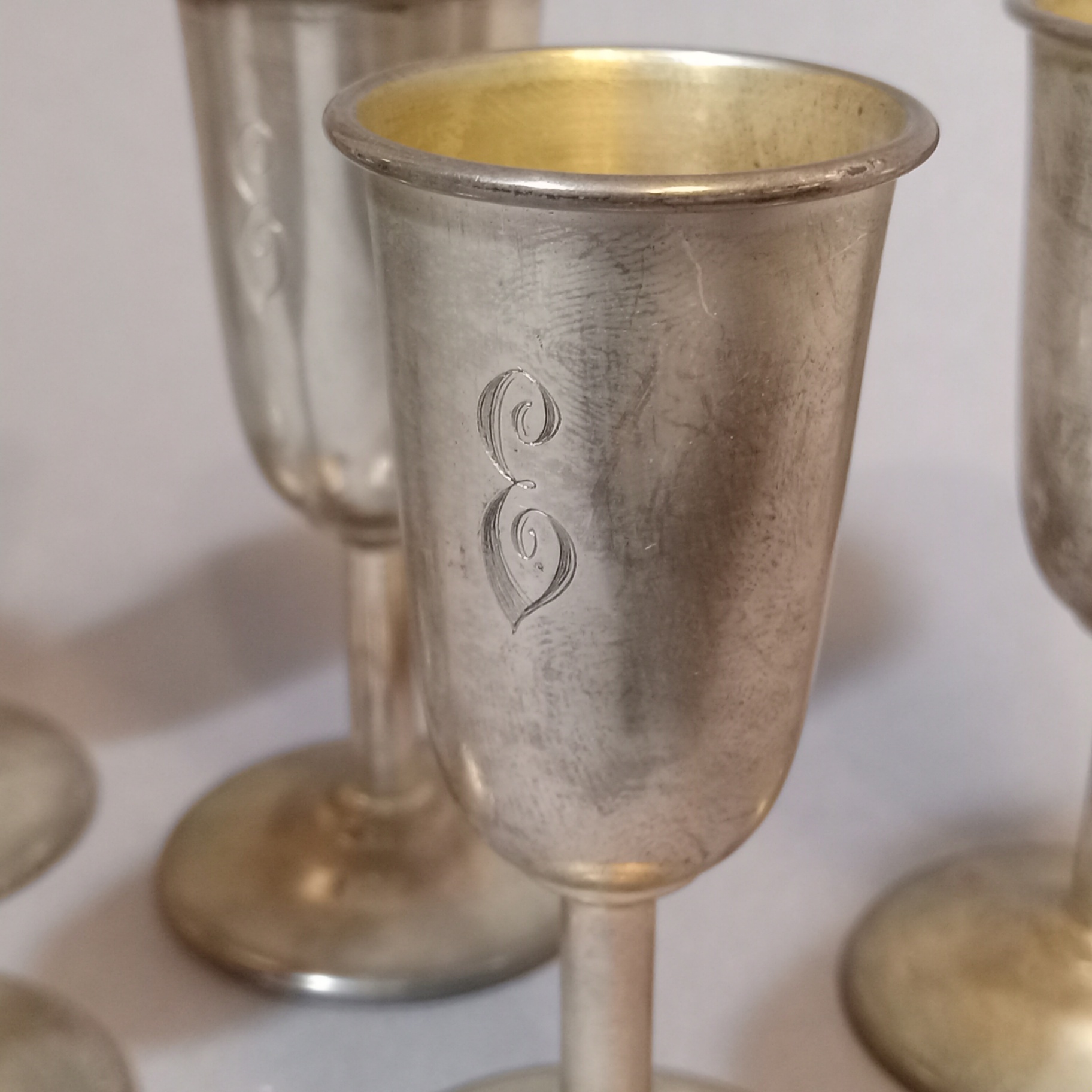 Antique Webster Sterling Cordial Cups - image 3 of 7