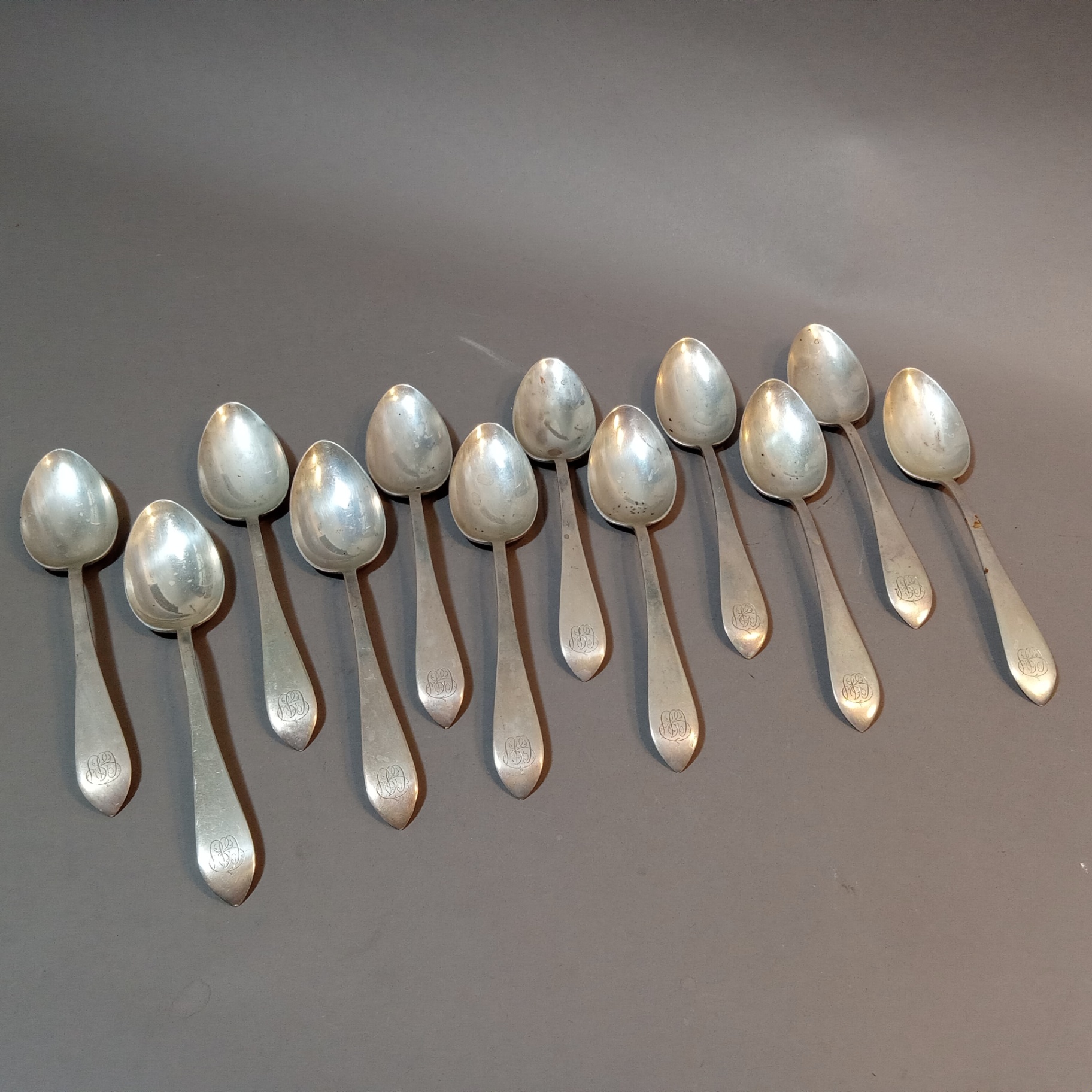 Sterling Dominick & Haff Flatware - Set/12 Dessert Spoons - image 2 of 5