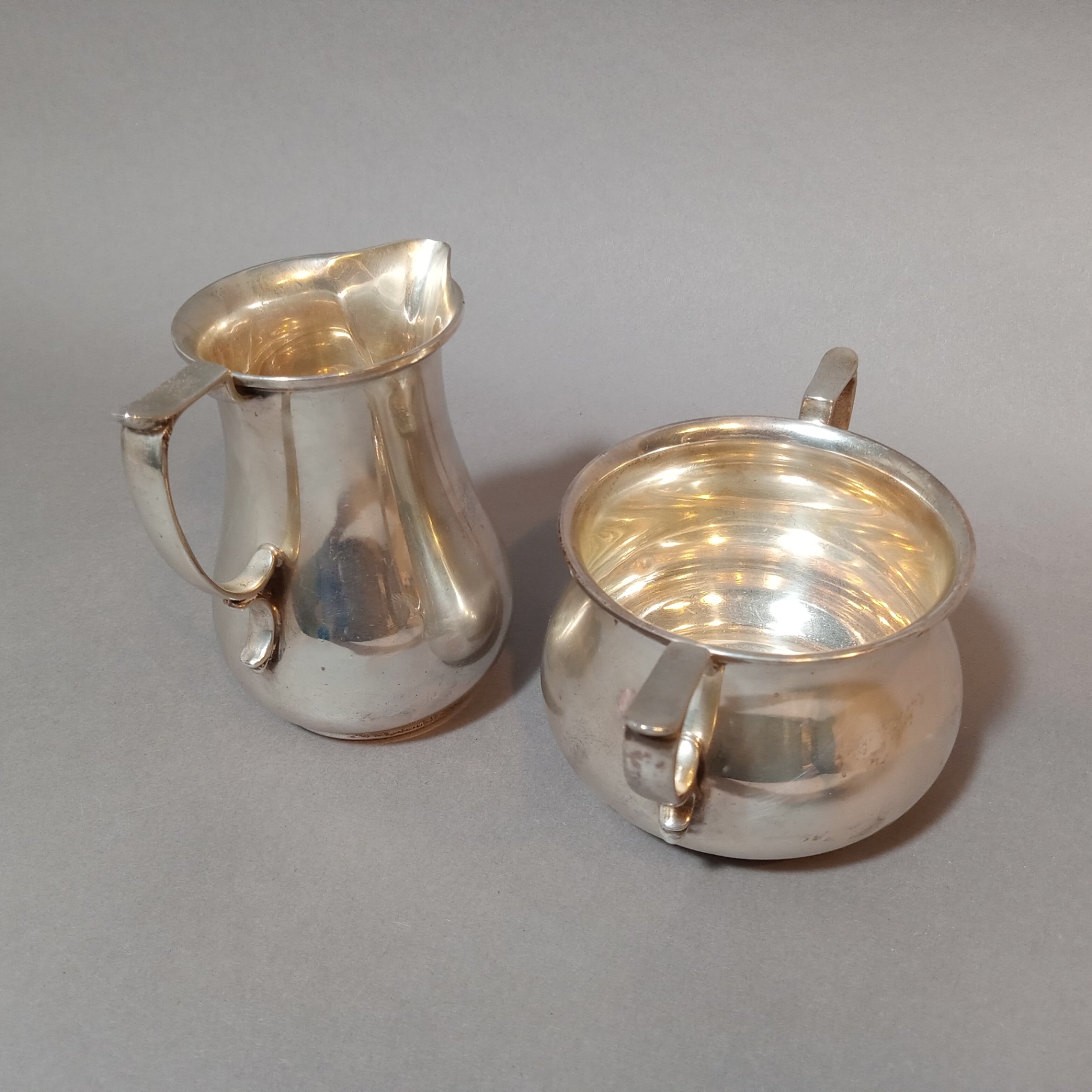 Gorham Sterling Hollowware Creamer & Sugar Bowl - image 6 of 12