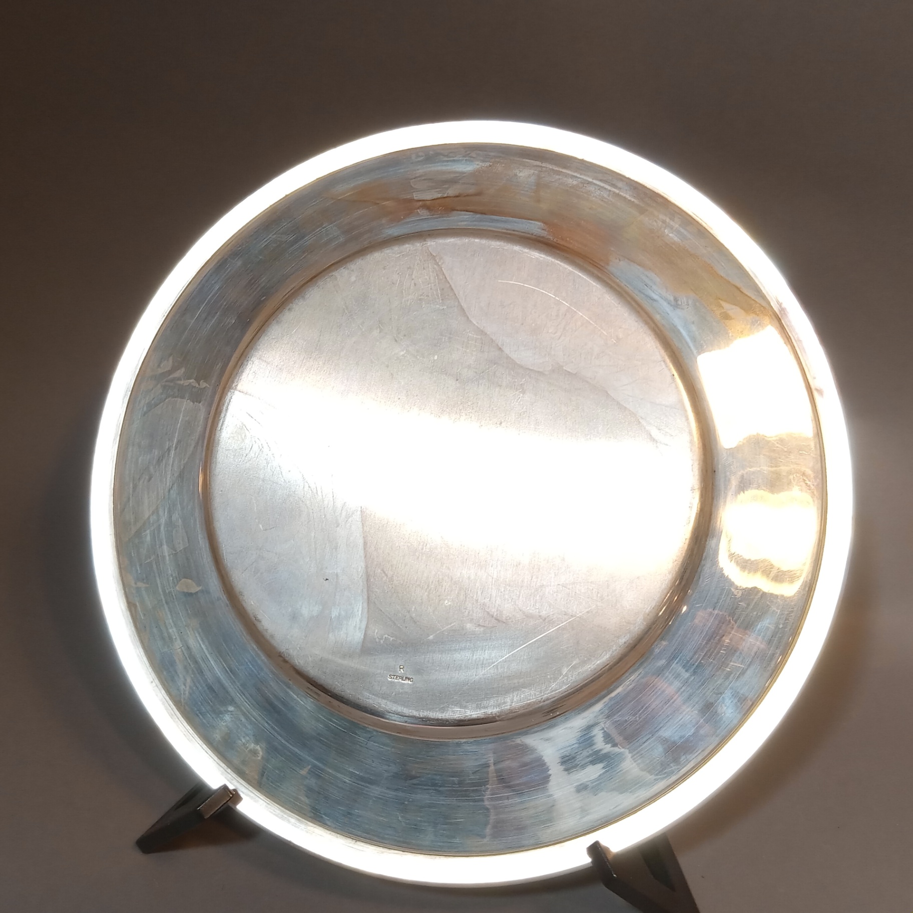 Sterling Silver Charger w/ W Monogram - image 4 of 5