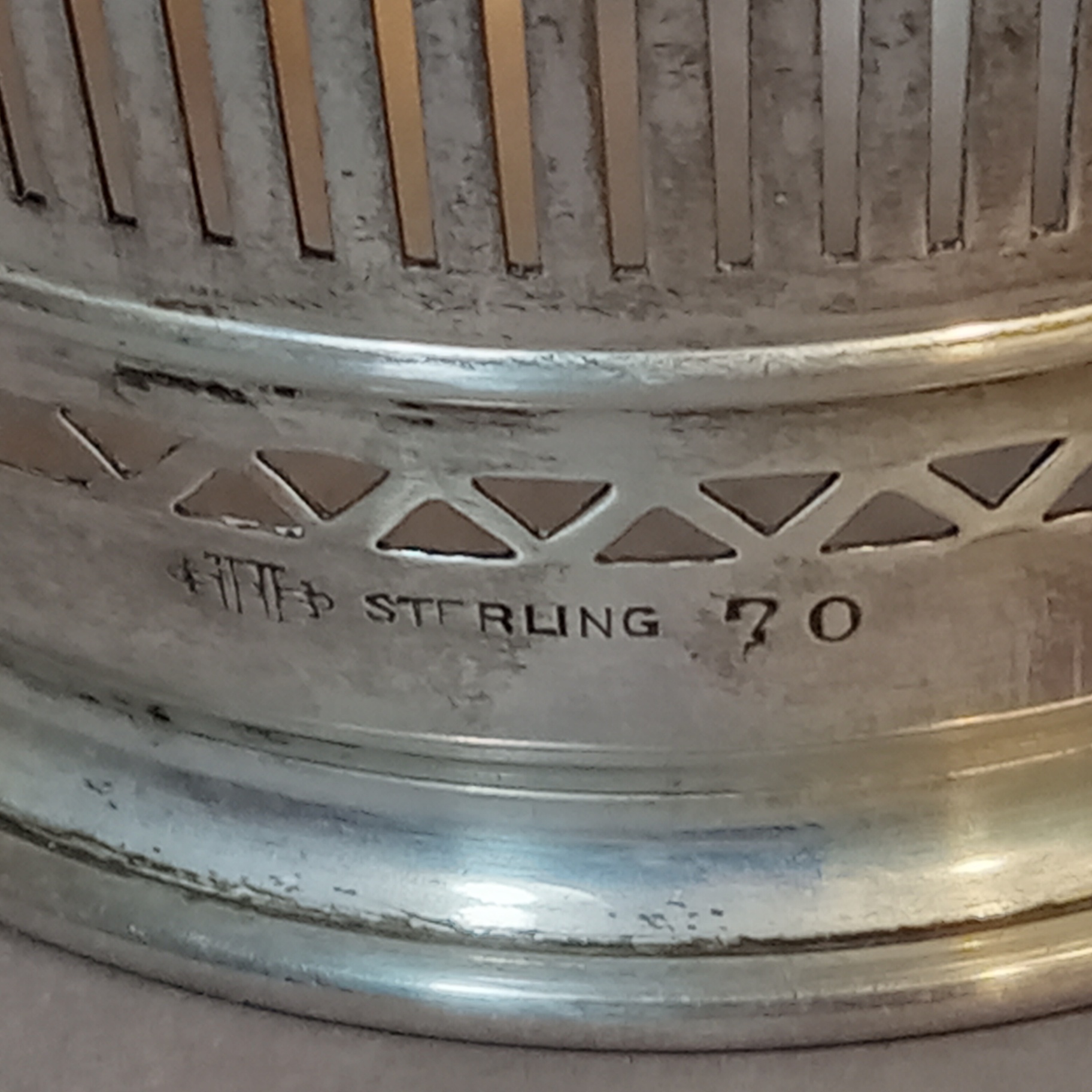 Antique Sterling & Blue Glass Jam Jar - image 4 of 11