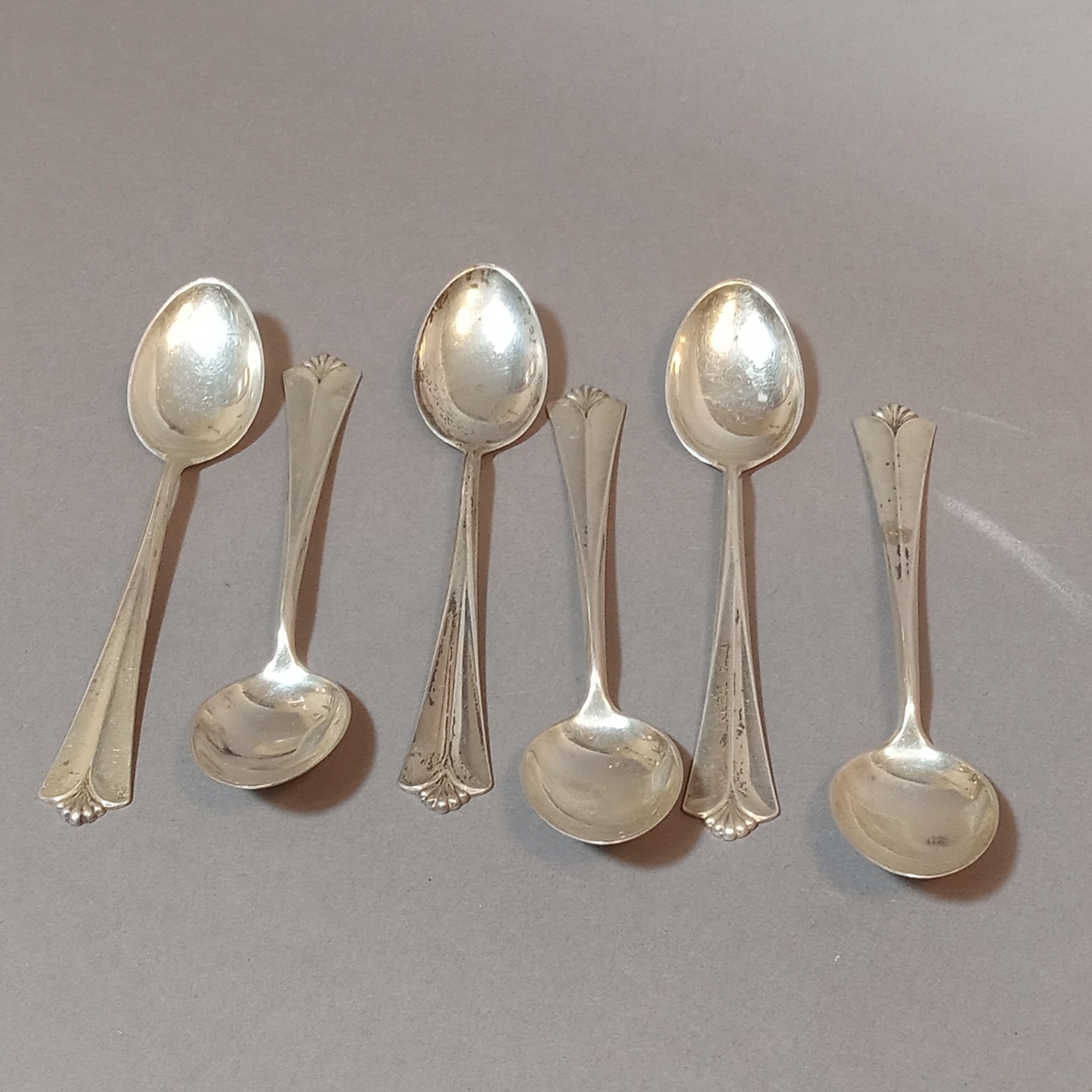 David Anderson Sterling Teaspoons Set/6 - image 1 of 7