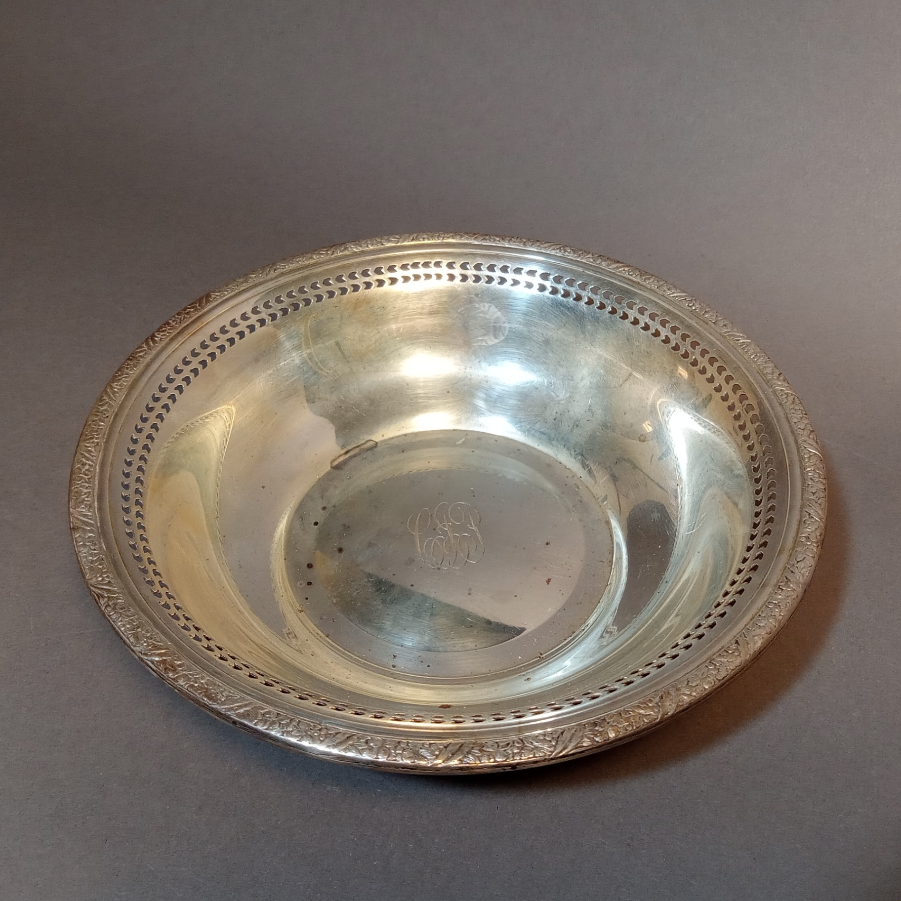 Sterling Reticulated Edge Bon Bon Dishes - image 2 of 7