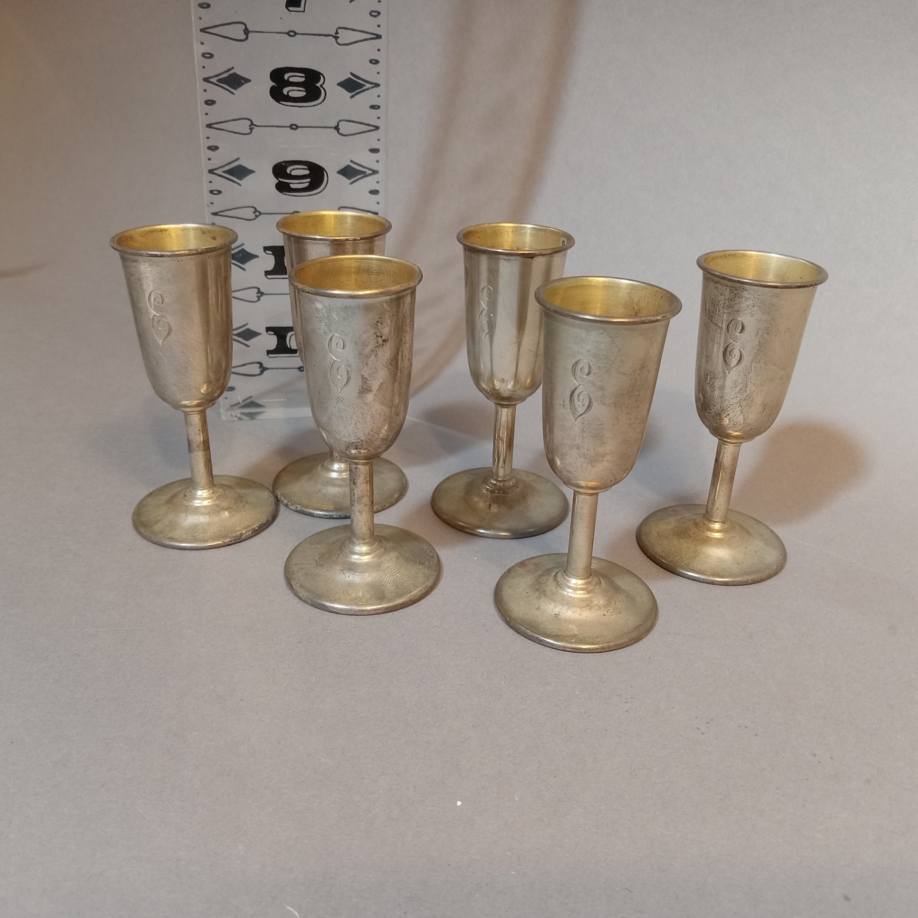Antique Webster Sterling Cordial Cups - image 1 of 7