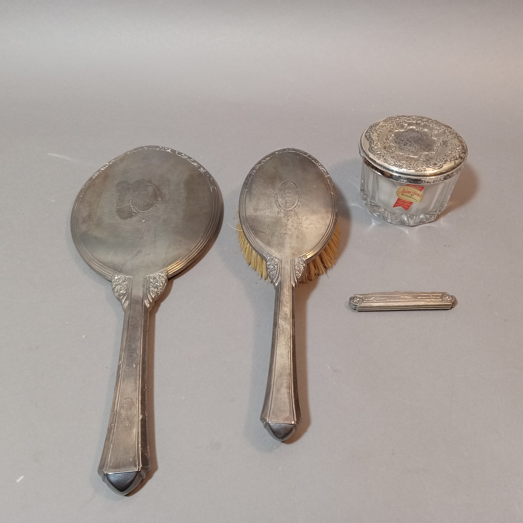 Sterling Vanity Set - image 1 of 13