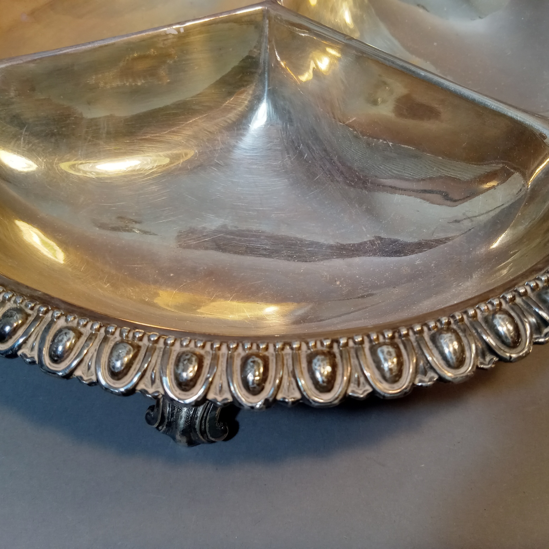 Antique 3-Compartment Vegetable Dish circa 1845 - image 3 of 11