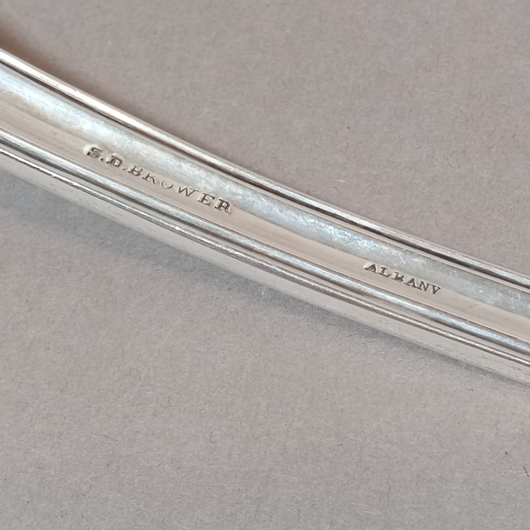 Antique S.D. Brower Punch Bowl Ladle - image 8 of 8