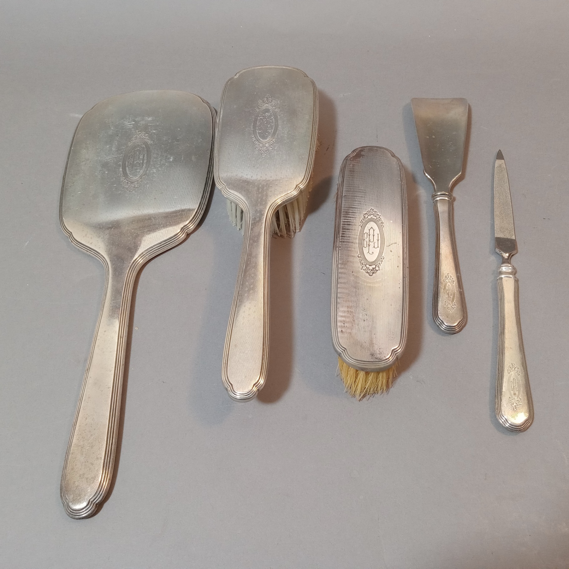 Sterling Vanity Set - image 1 of 8