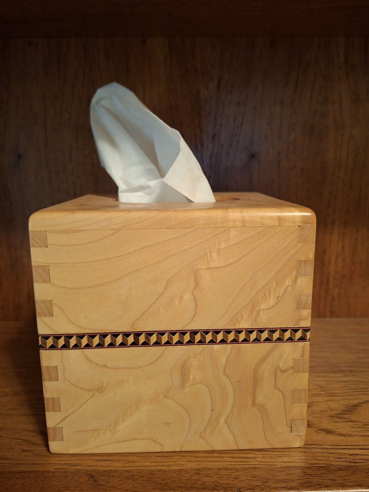Wooden Tissue Box Cover, Handmade Carved! Exquisitely Done - image 7 of 7