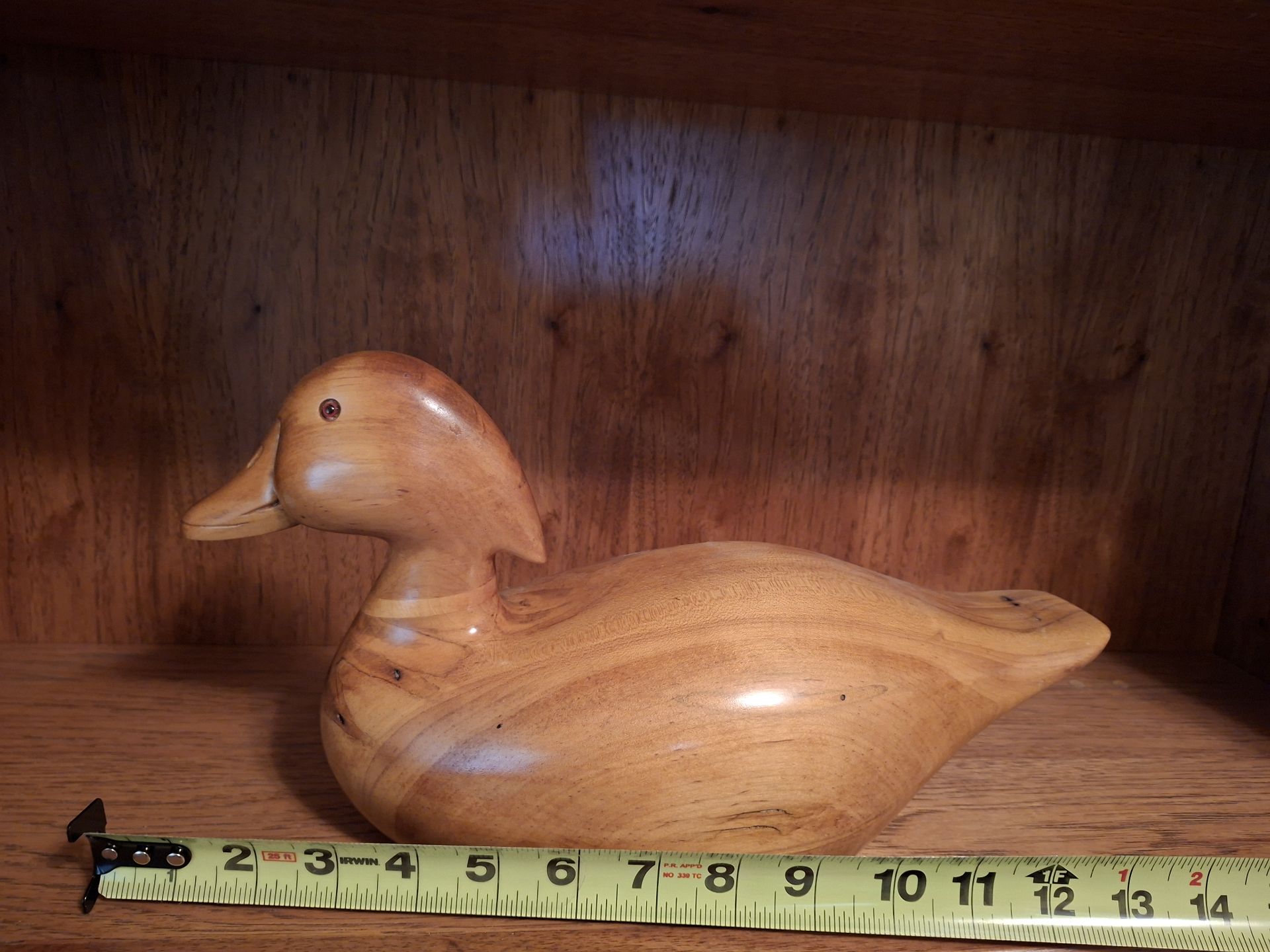 Handcrafted Wooden Duck Figurine - image 4 of 6