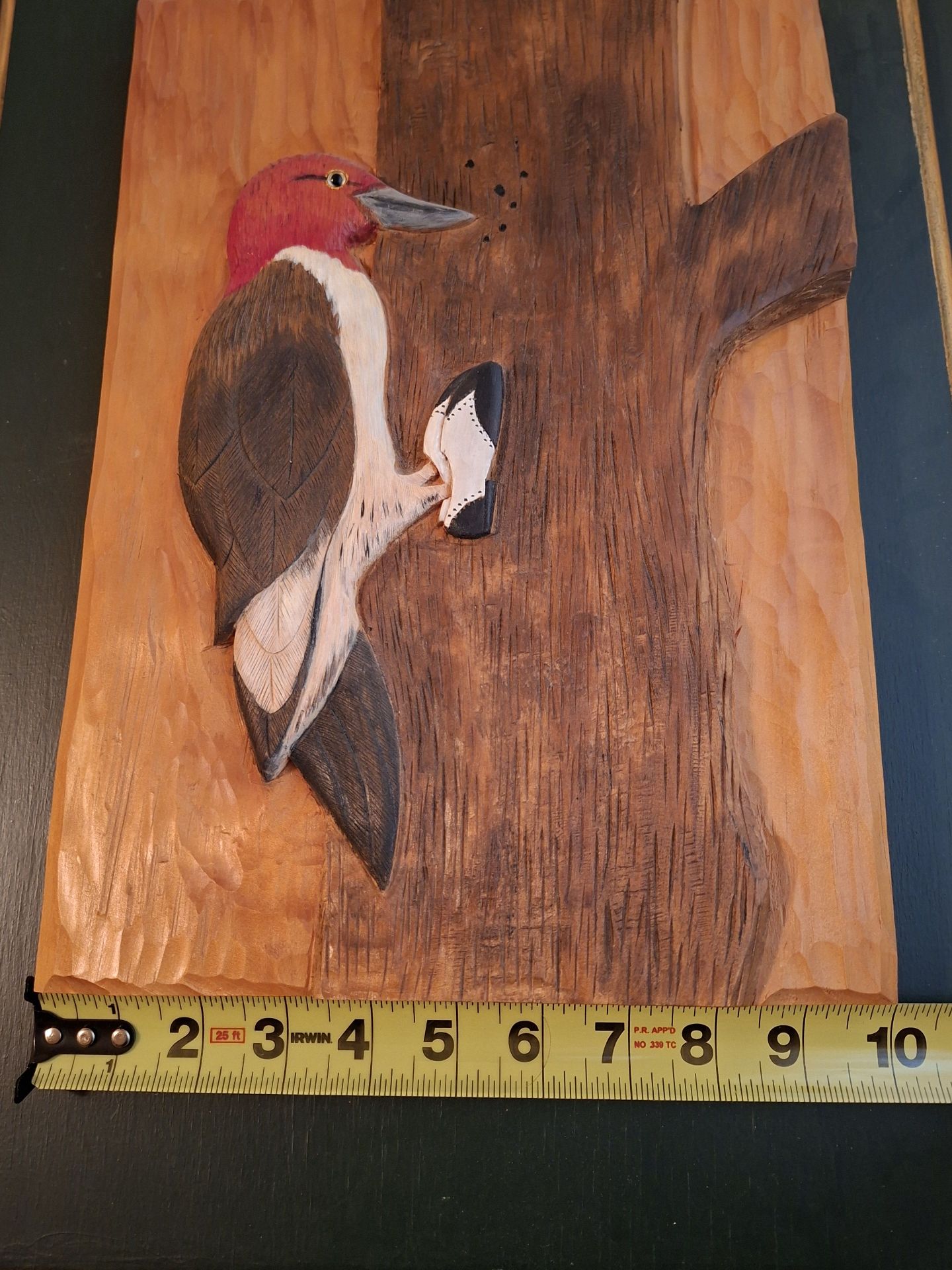Hand-Carved Woodpecker Wall Plaque - image 5 of 6