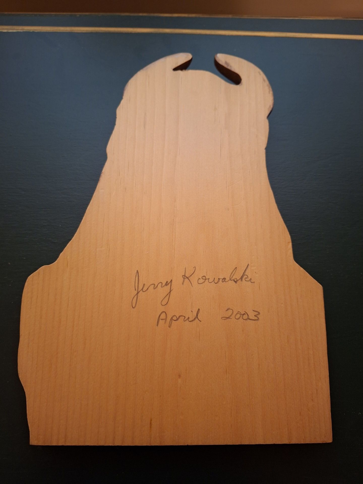 Hand-Carved Wooden Native American Wall Plaque, SIGNED - image 5 of 5