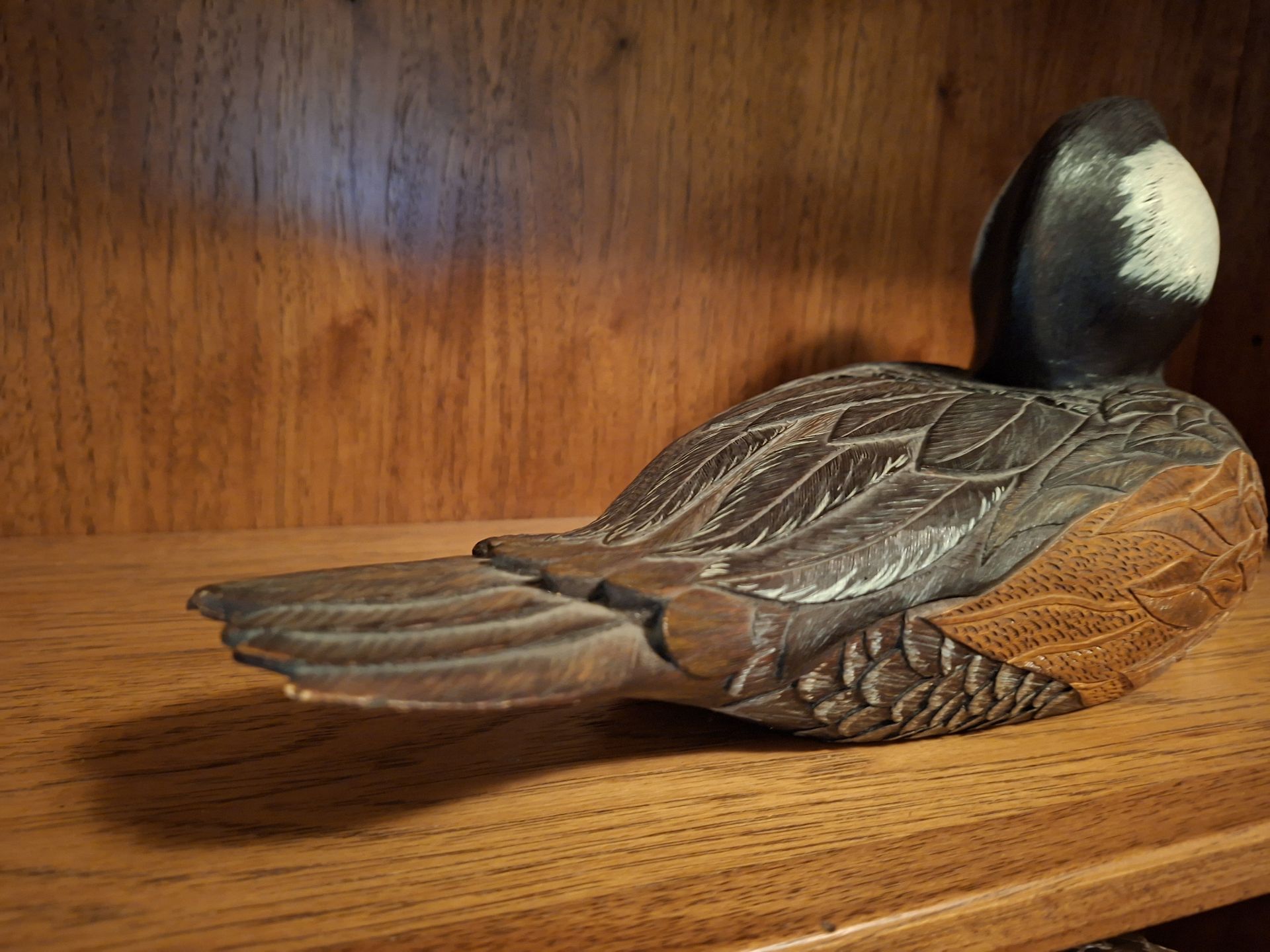 Hand-Carved Wood Duck Decoy, Signed - image 4 of 8