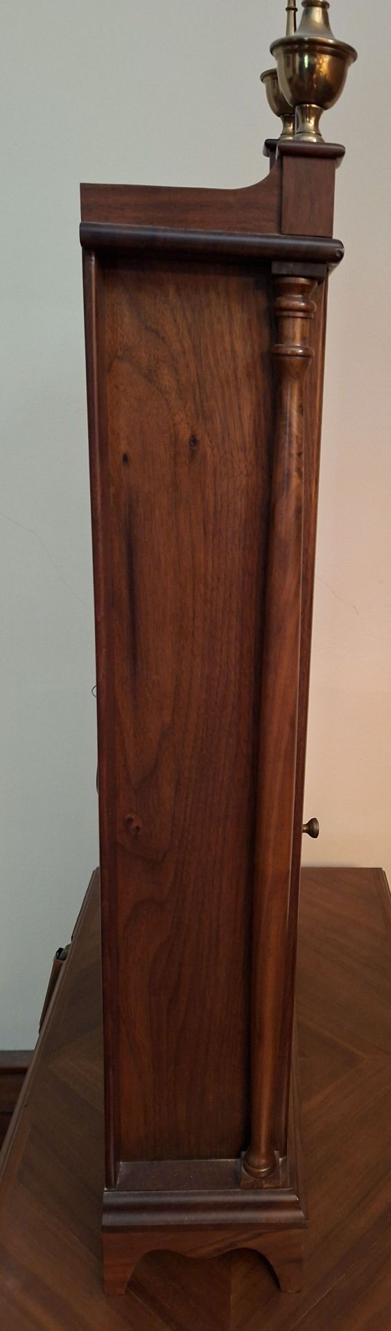 Vintage Wooden Mantle Clock with Pendulum - image 6 of 8