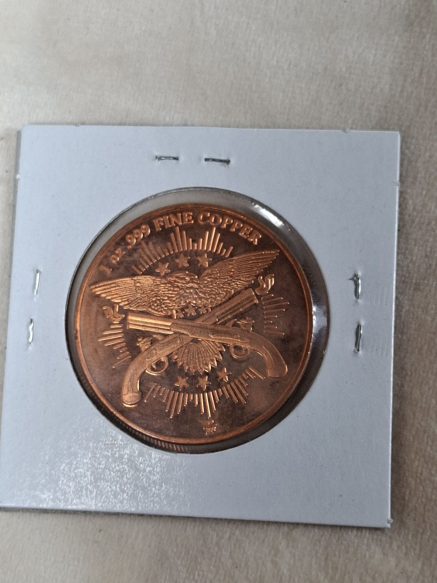 1 OZ Copper Round, "E Pluribus Notho" Morgue Anne - image 2 of 4