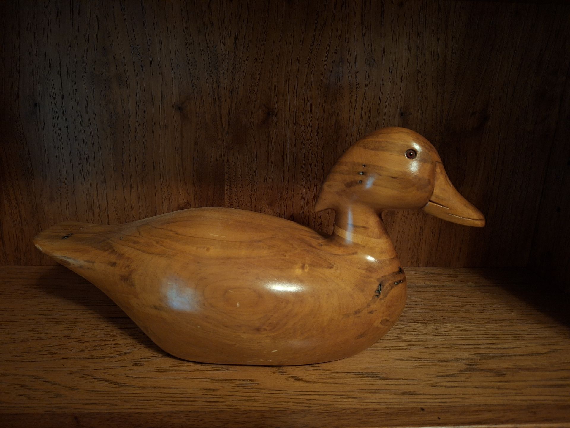 Handcrafted Wooden Duck Figurine - image 1 of 6