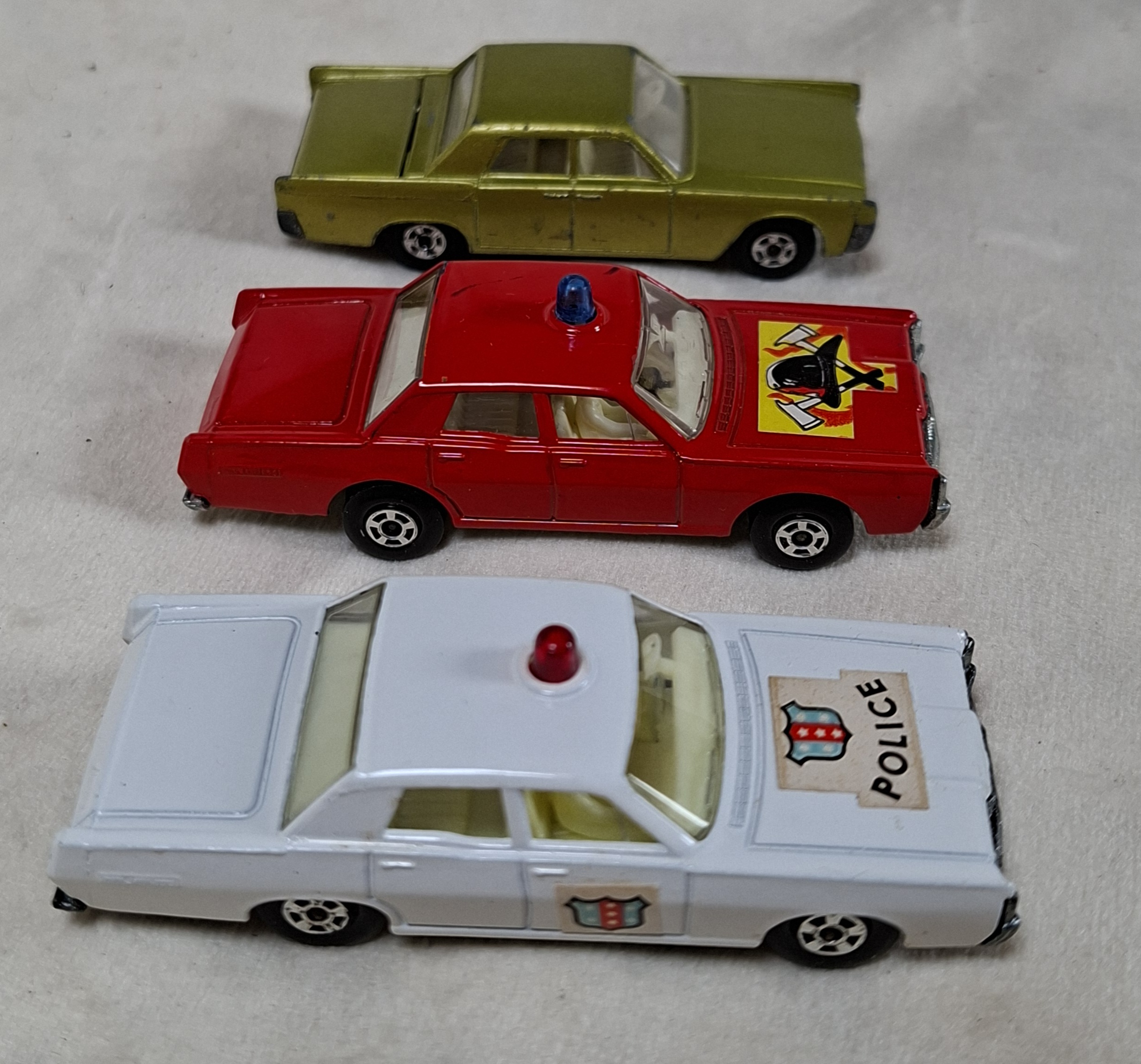Three Vintage Matchbox Superfast Die-Cast Toy Cars - image 1 of 6