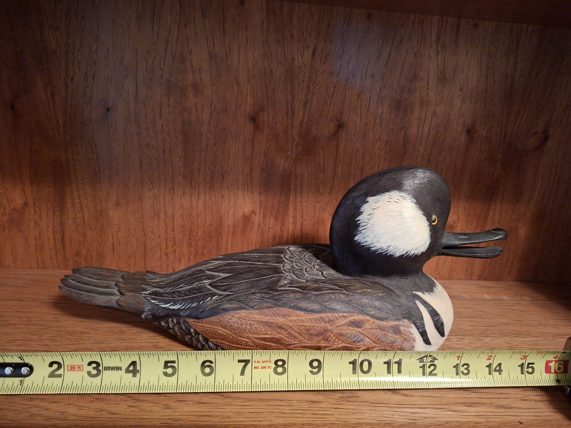 Hand-Carved Wood Duck Decoy, Signed - image 7 of 8