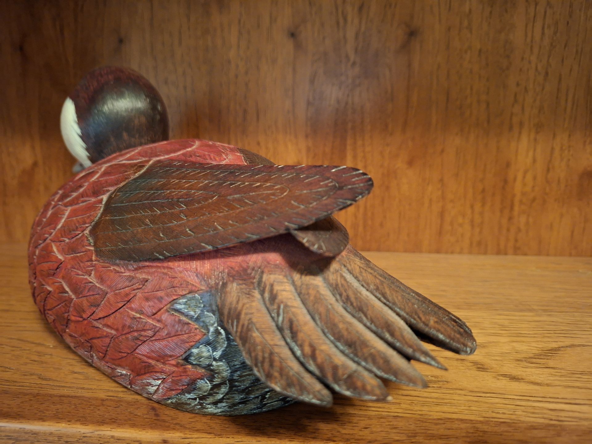 Hand-Carved Wooden Duck Decoy,  12" - image 3 of 6