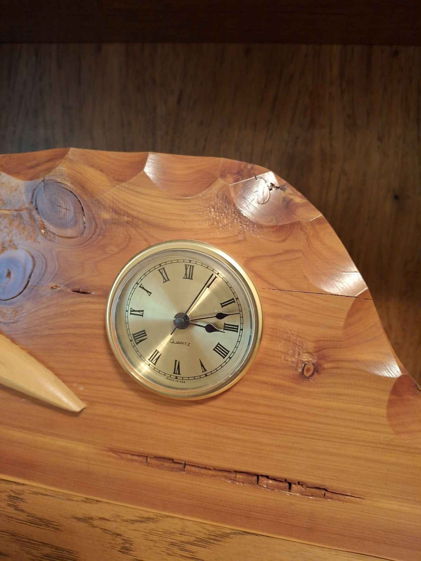 Hand-Carved Wooden Bird Clock - image 3 of 6