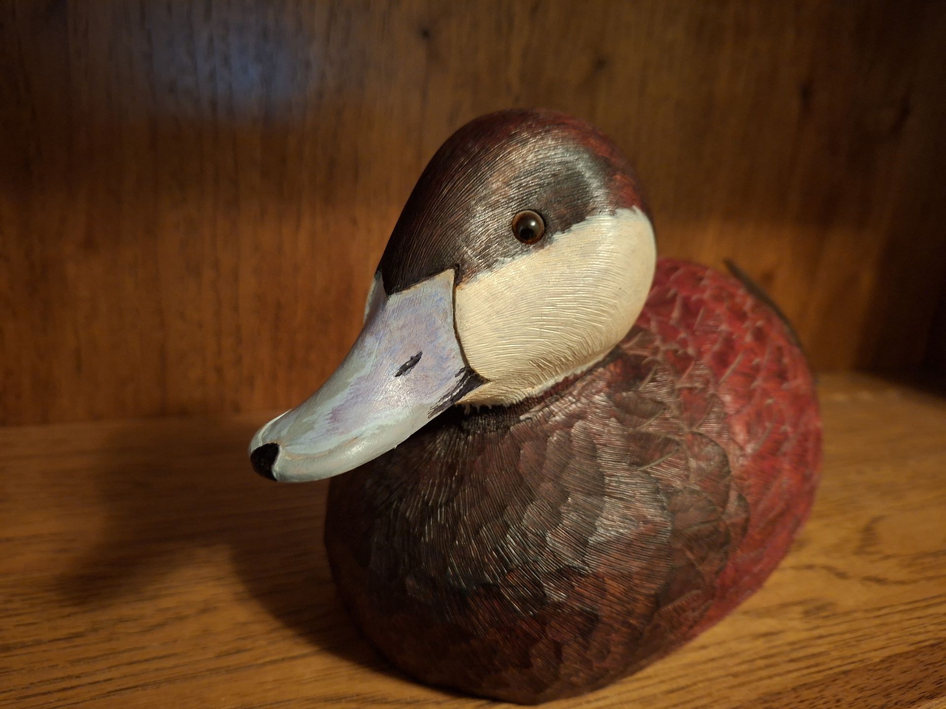 Hand-Carved Wooden Duck Decoy,  12" - image 2 of 6