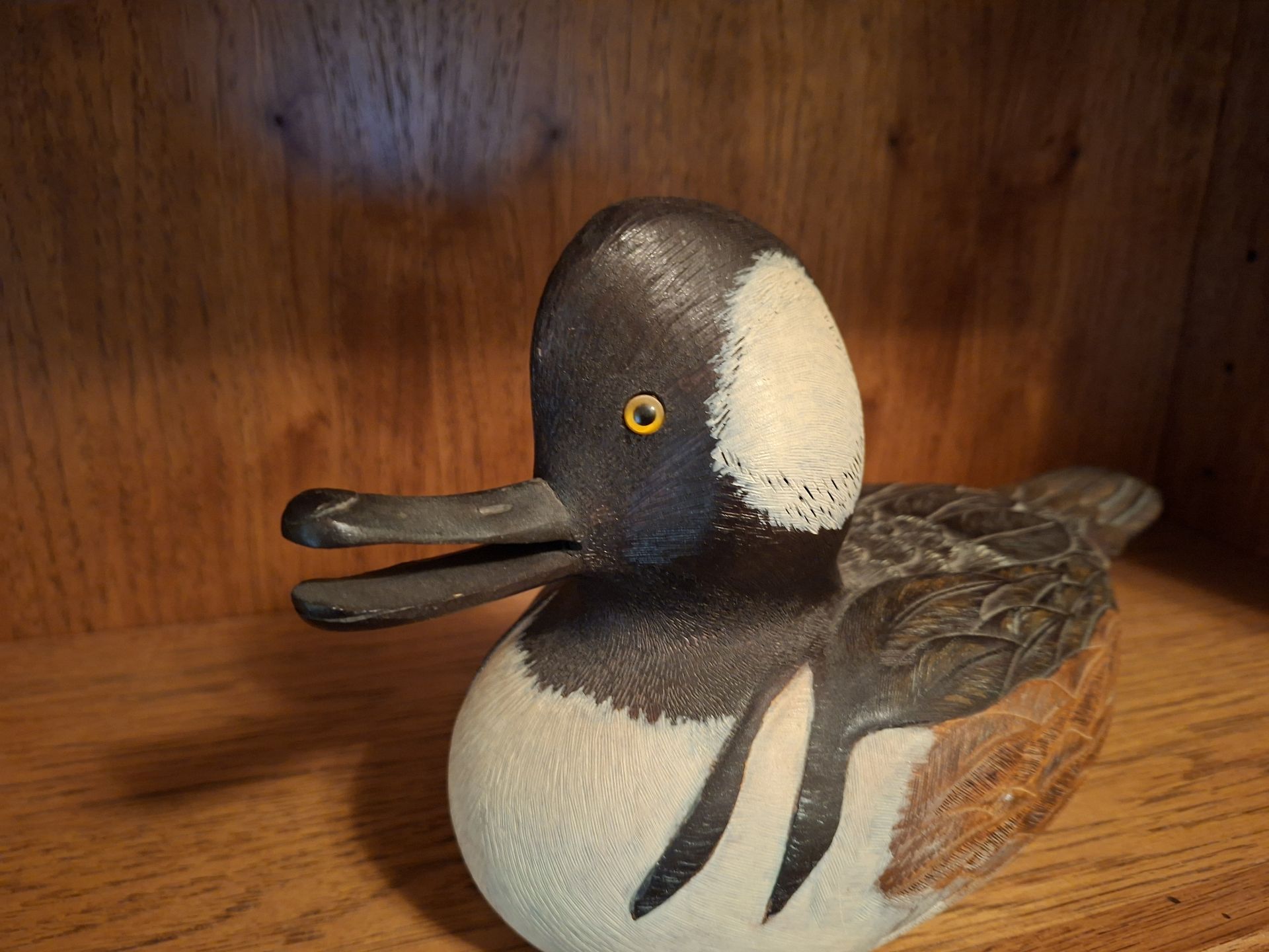 Hand-Carved Wood Duck Decoy, Signed - image 2 of 8