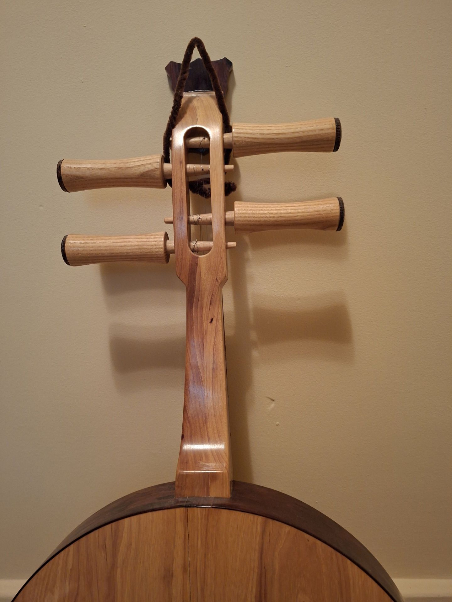 Wooden Round-Body String Instrument, Chinese Zhong RUAN, Handmade, Stunning! - image 6 of 8