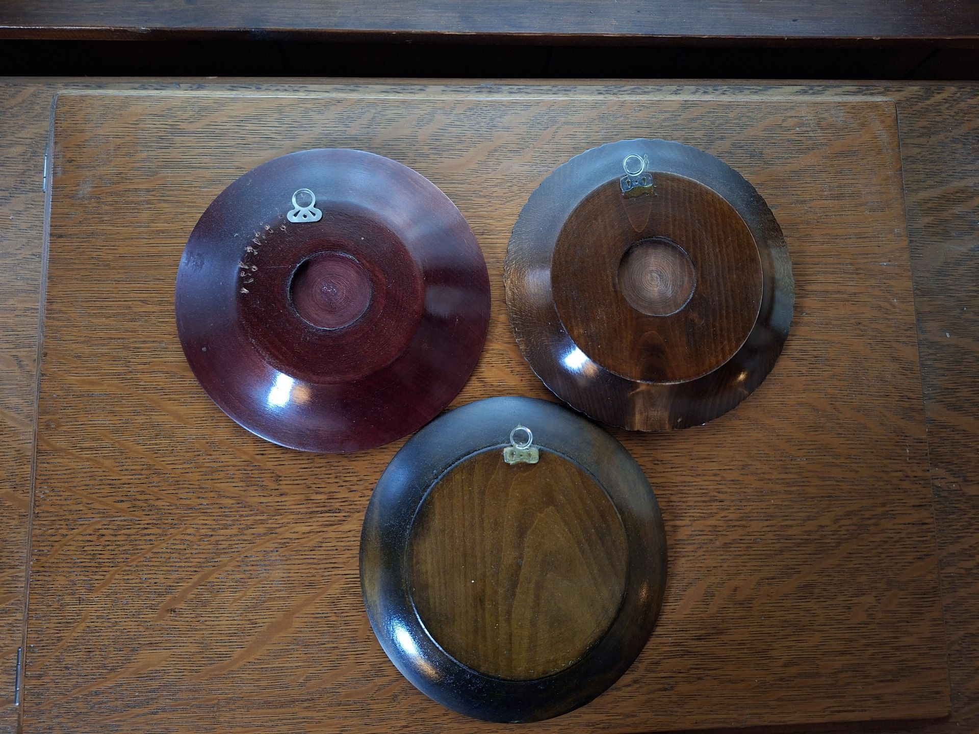 Set of Three Polish Decorative Carved Wooden Plates - image 5 of 5