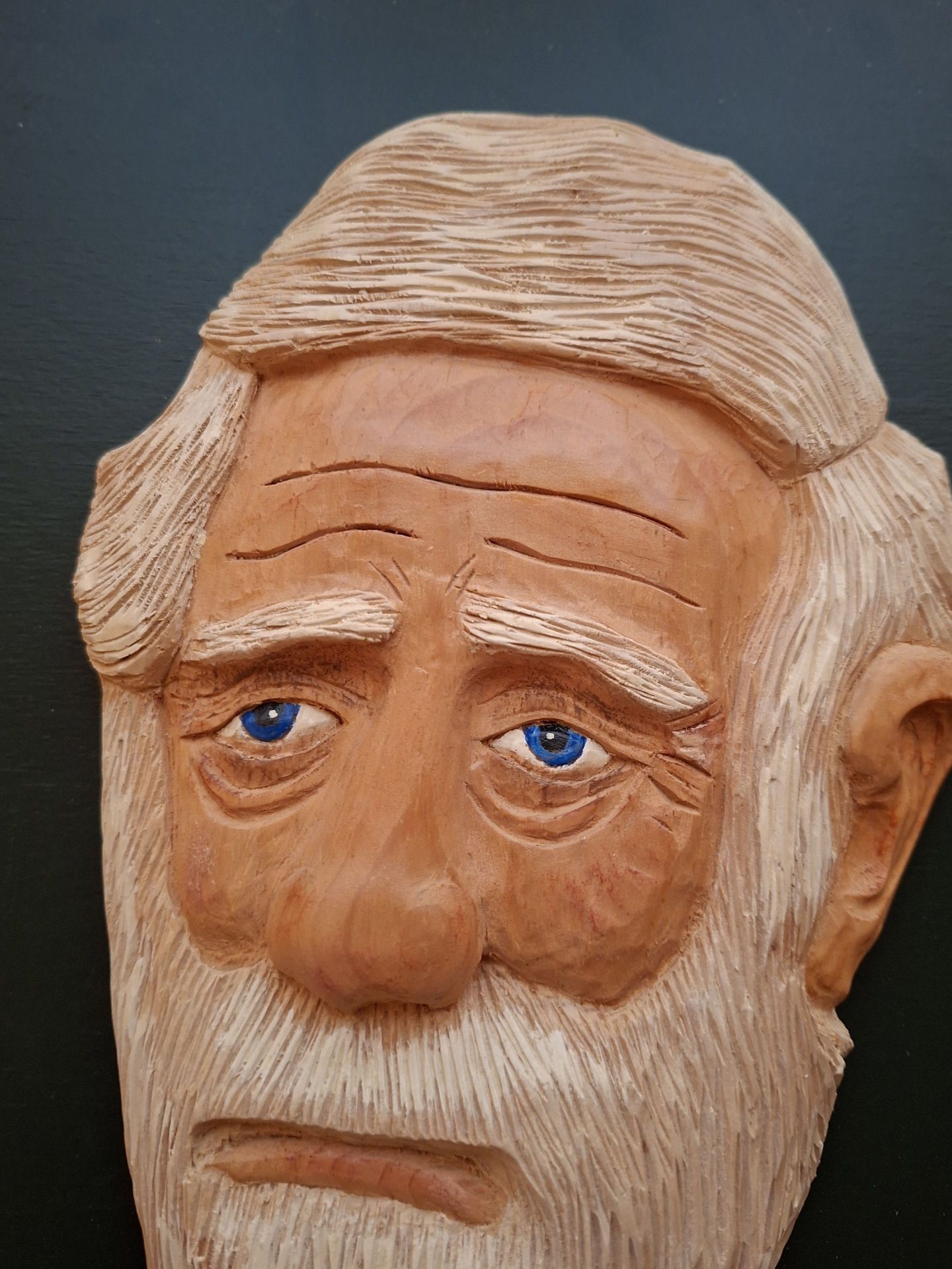 Hand-Carved Robert E Lee Wooden Bust Wall Plaque - image 3 of 7