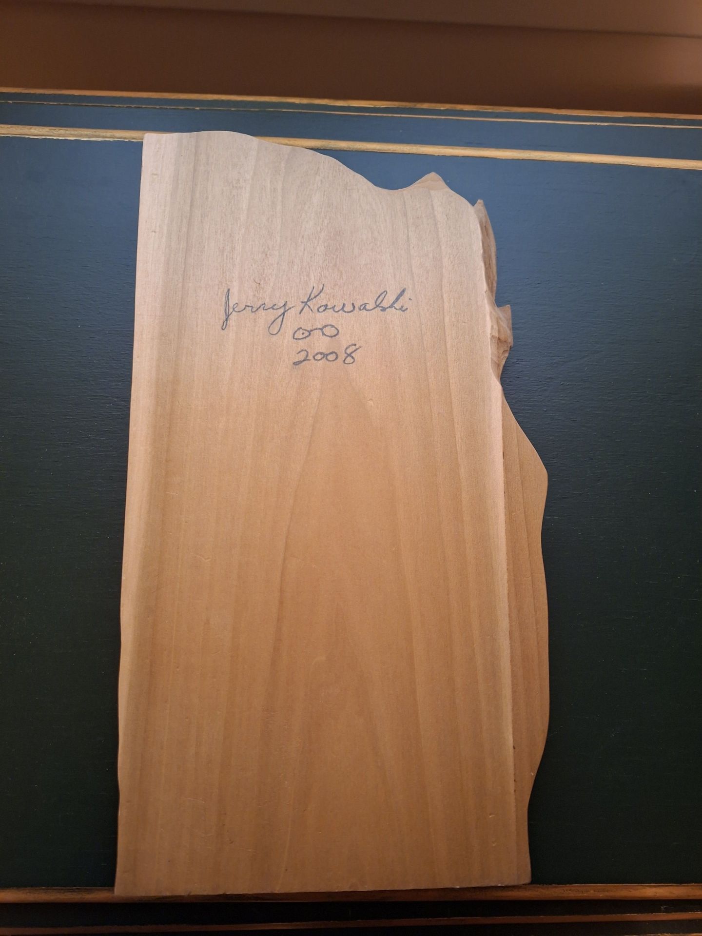 Signed Wooden Native American Relief Carving - image 5 of 6