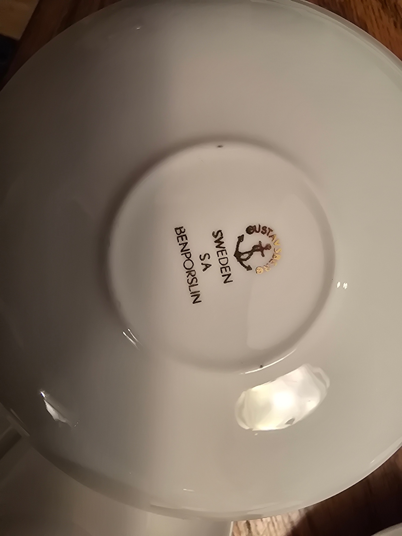 Set of 6 white ceramic teacups with saucers - image 2 of 5
