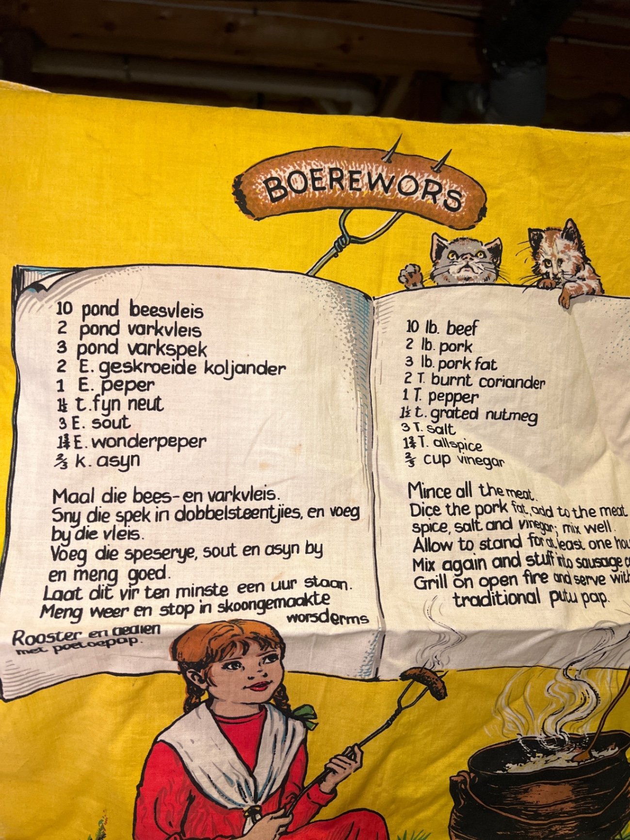Boerewors Banner with Illustrated Cookbook and Cooking Scene - image 2 of 5