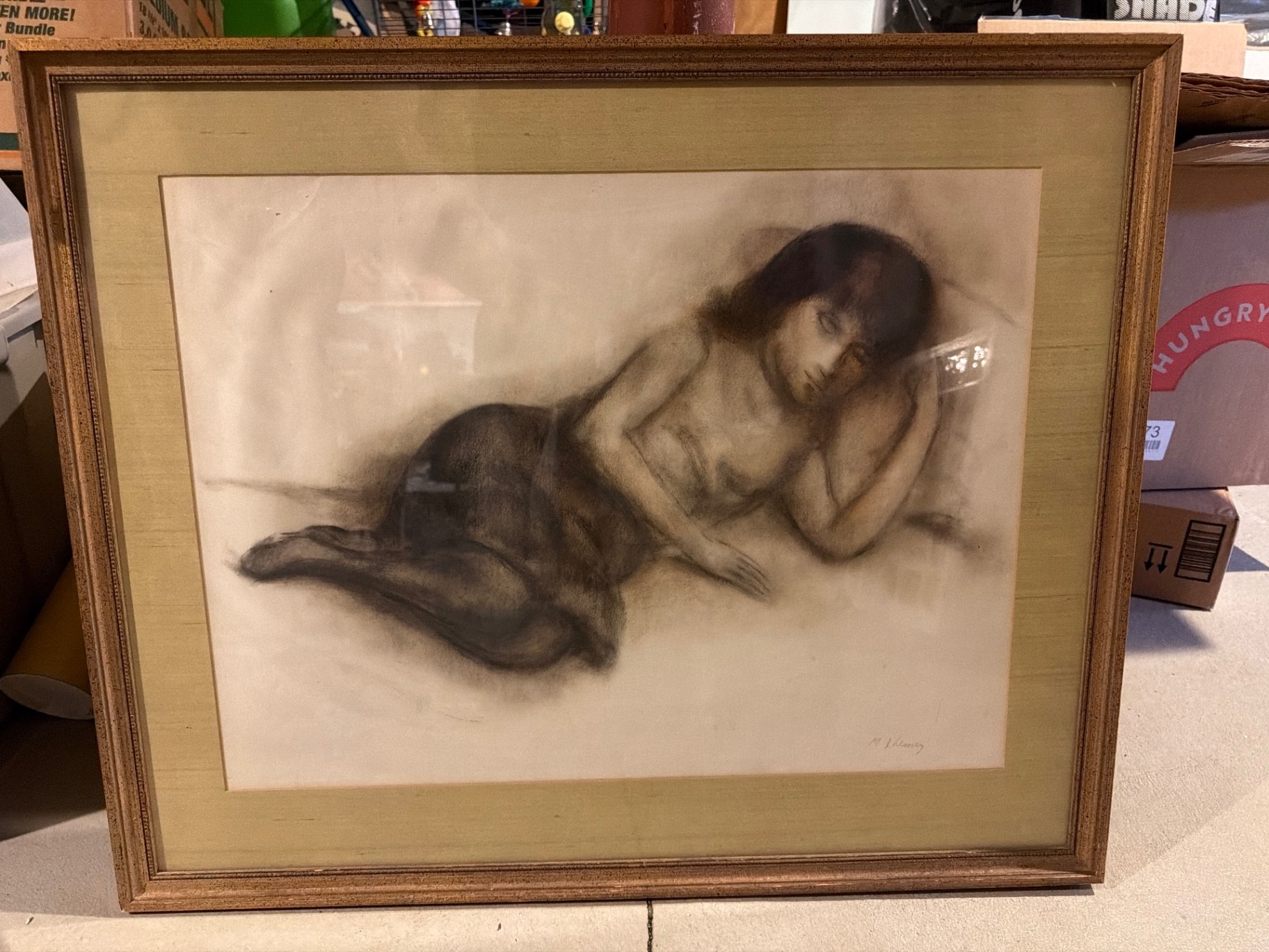 Marvin Cherney original Signed art 'Sleeping Woman' - image 1 of 7