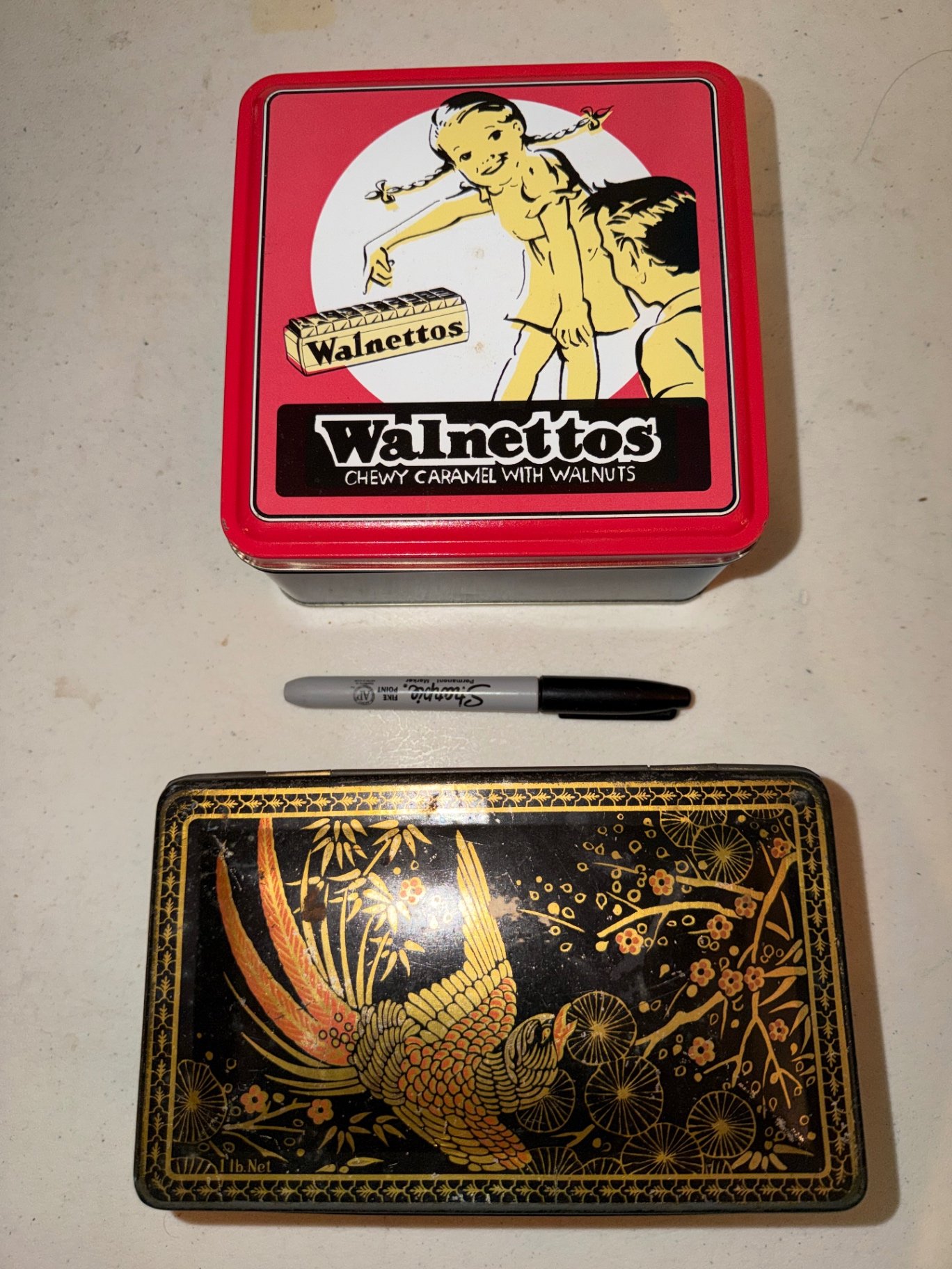 Assorted vintage metal tins and sewing accessories  - image 6 of 14