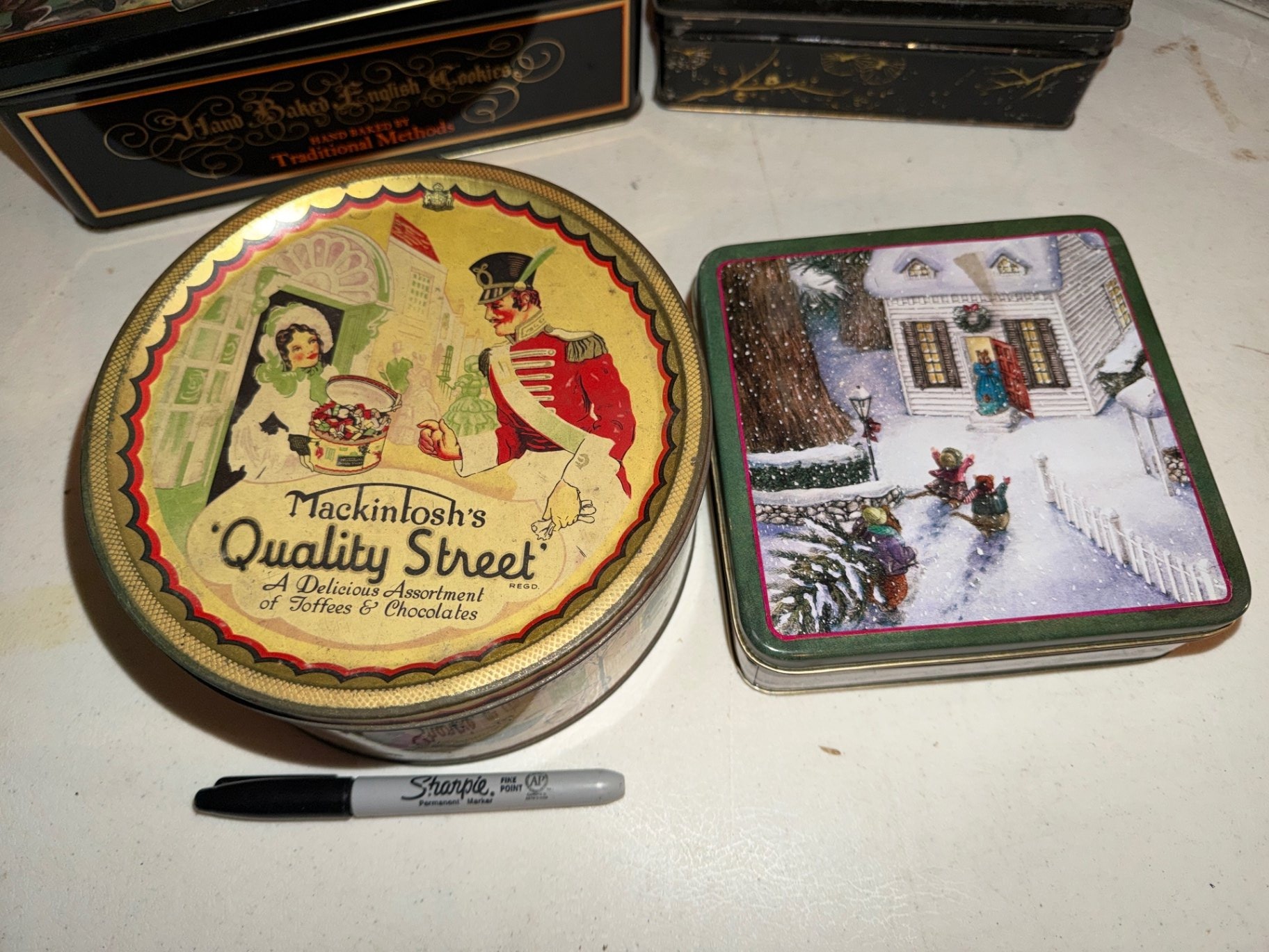Assorted vintage metal tins and sewing accessories  - image 12 of 14