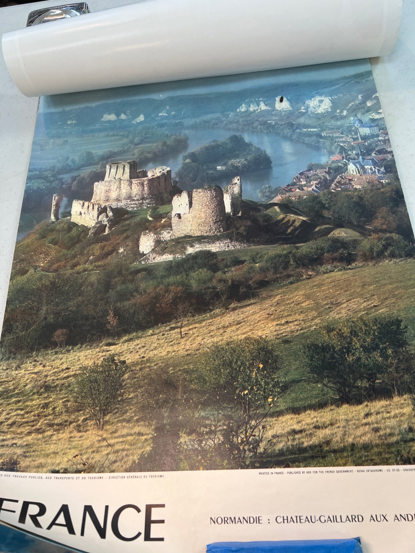 Vintage French travel posters featuring Lafayette, Paris Jardin des Tuileries, and Île-de-France châteaux - image 7 of 10