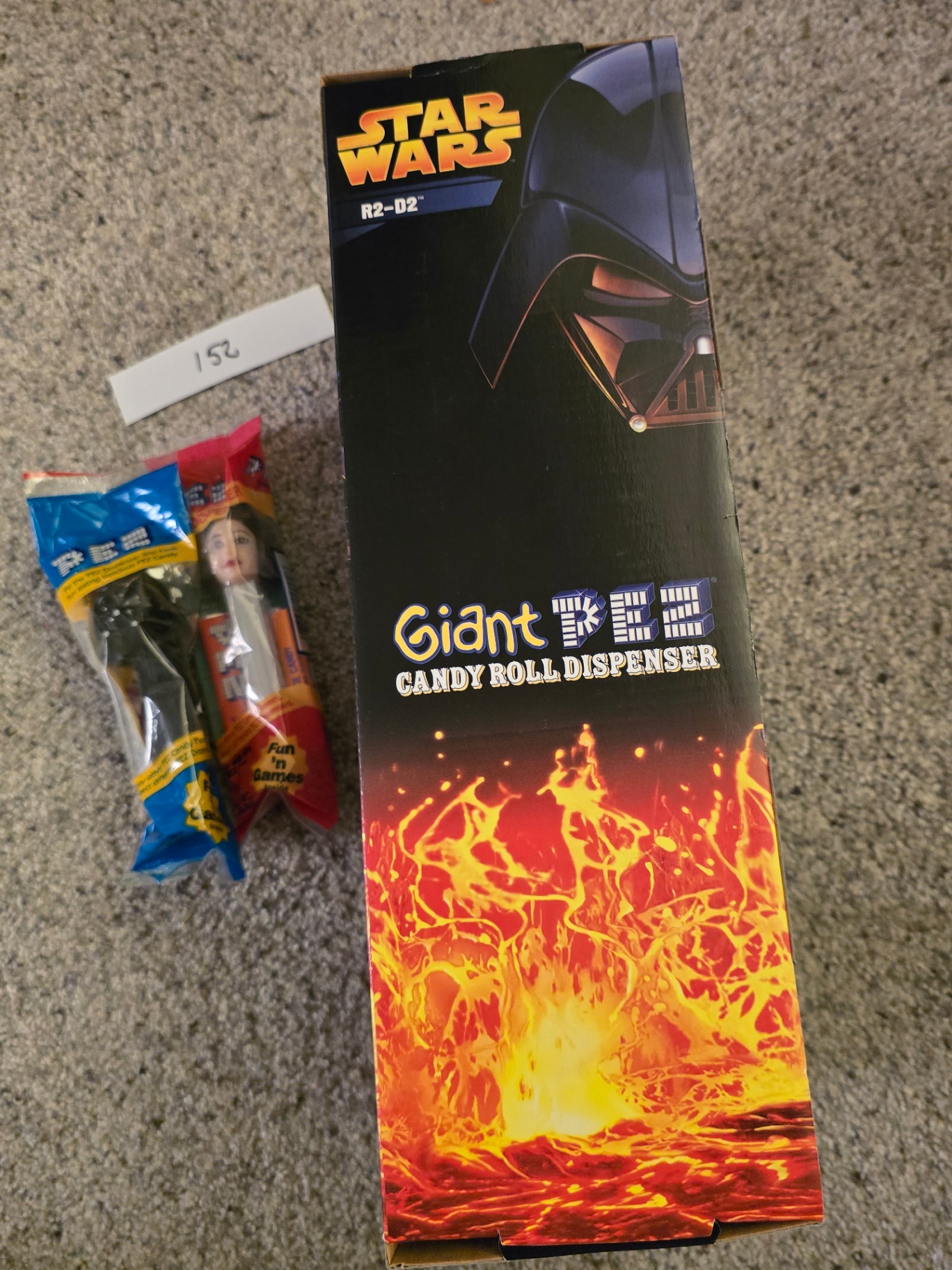 Giant Star Wars PEZ Candy Roll Dispenser with R2-D2 plus smallest Star Wars Pez. - image 9 of 11