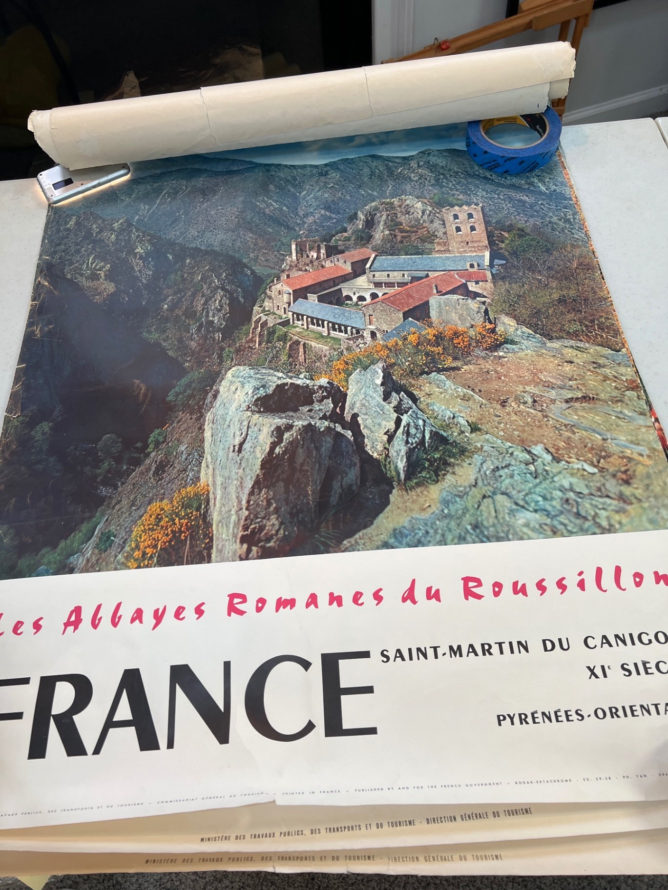Vintage French travel posters featuring Lafayette, Paris Jardin des Tuileries, and Île-de-France châteaux - image 9 of 10
