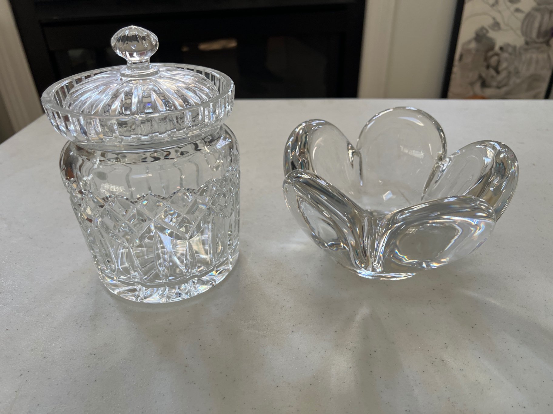 Waterford crystal lidded jar and petal-shaped bowl - image 2 of 5