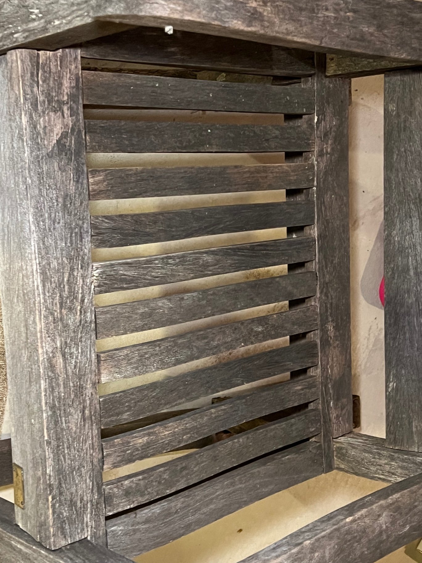 Weathered wooden rocking chair - image 3 of 9