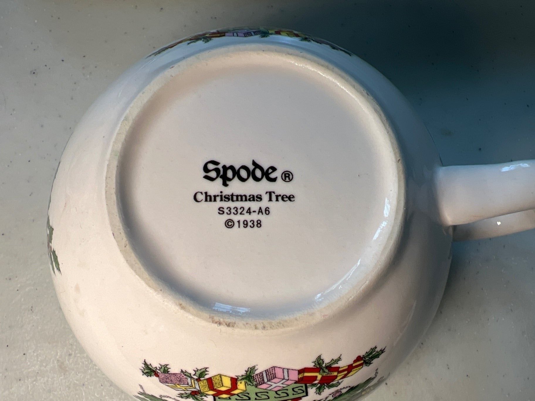 Christmas-themed ceramic tea ware with figurines and tray - image 9 of 10