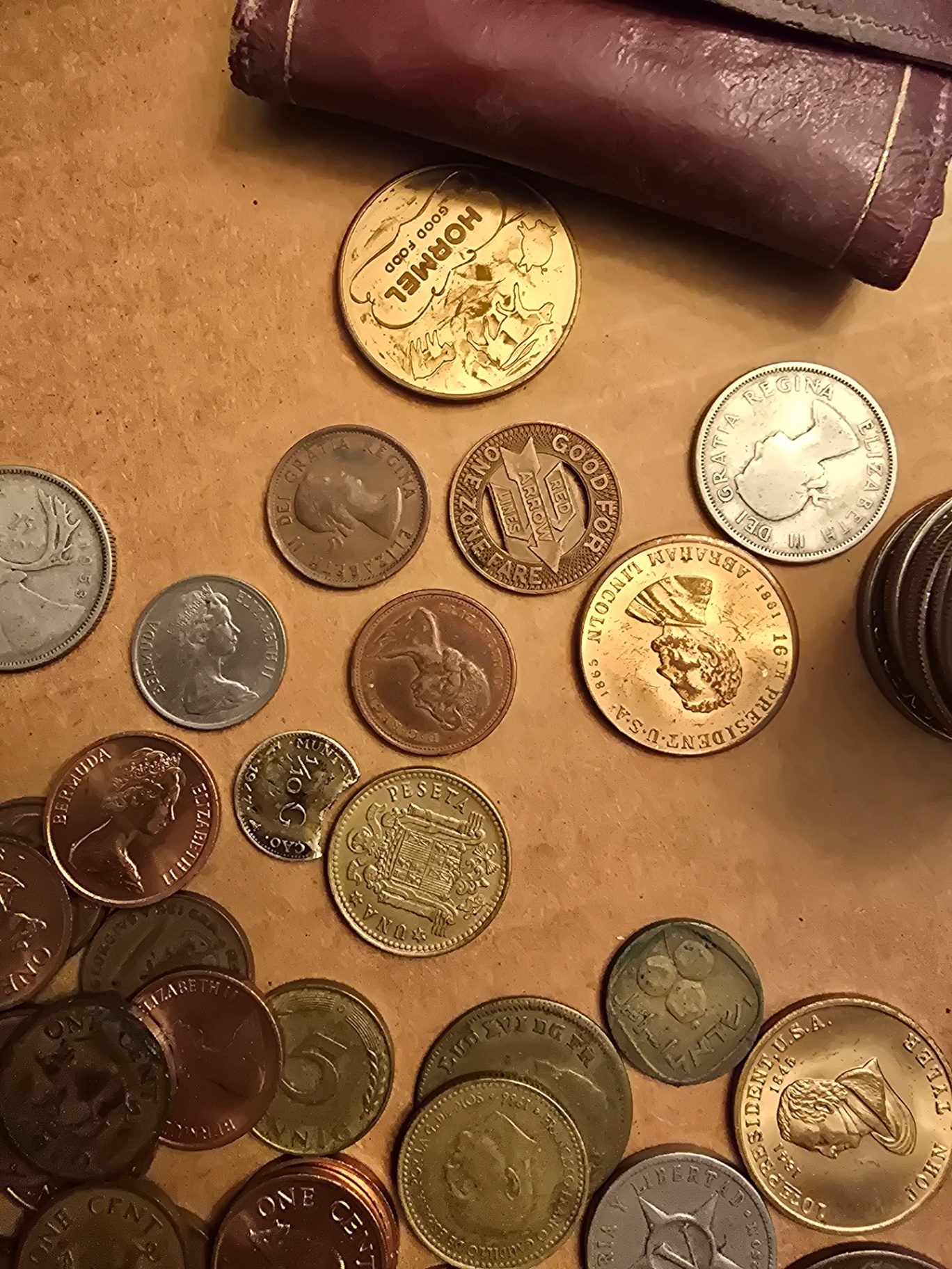 Assorted world coins and Kennedy half-dollars - image 3 of 9