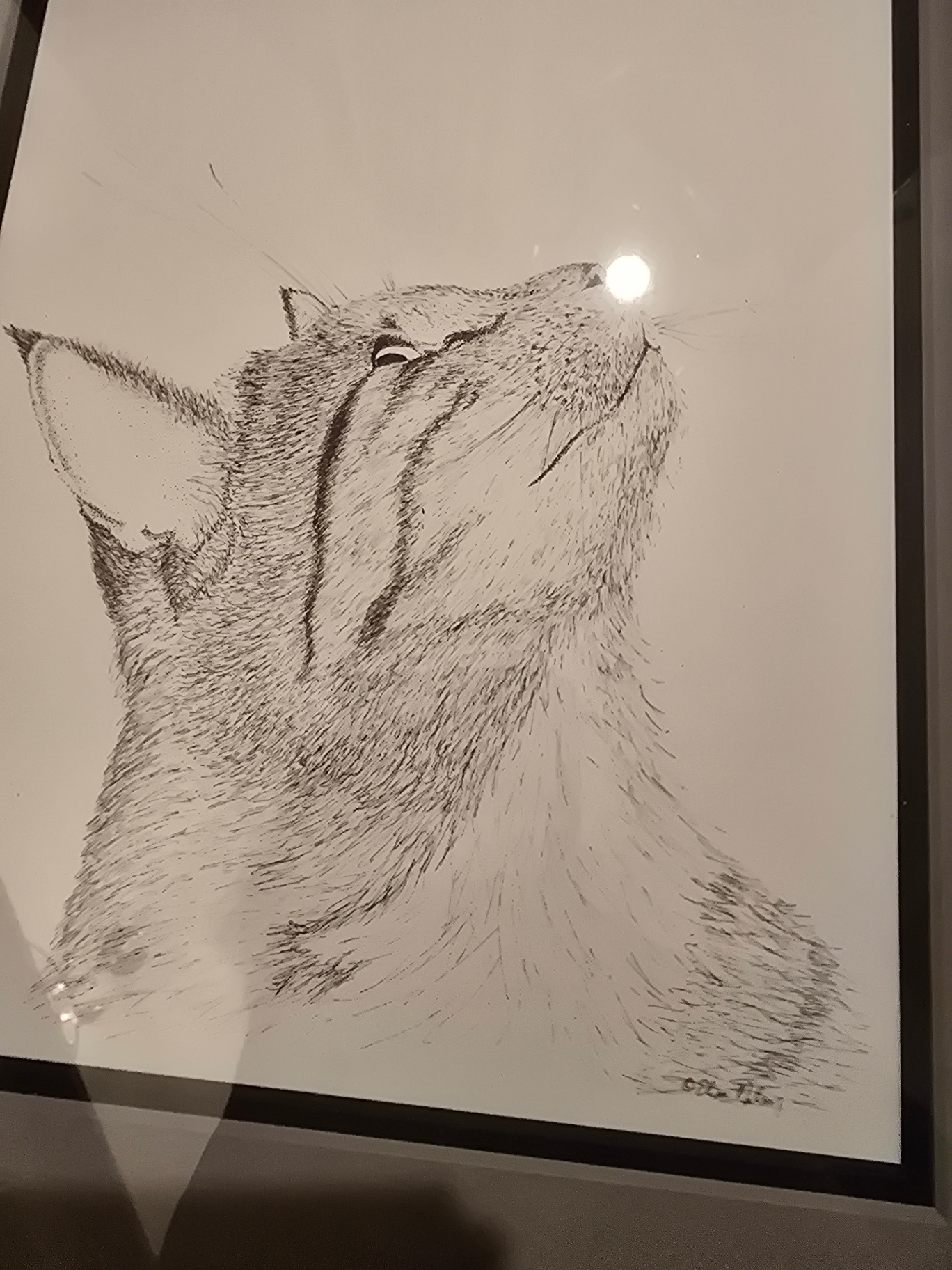 Framed Cat Artwork - one signed and one with COA - image 6 of 14