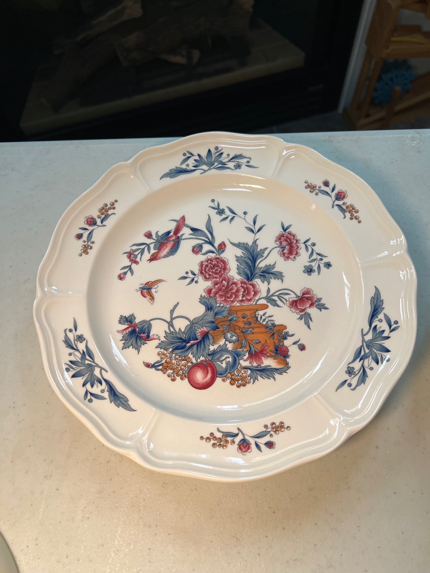 Assorted ceramic dinnerware with floral and fruit motifs - image 15 of 16
