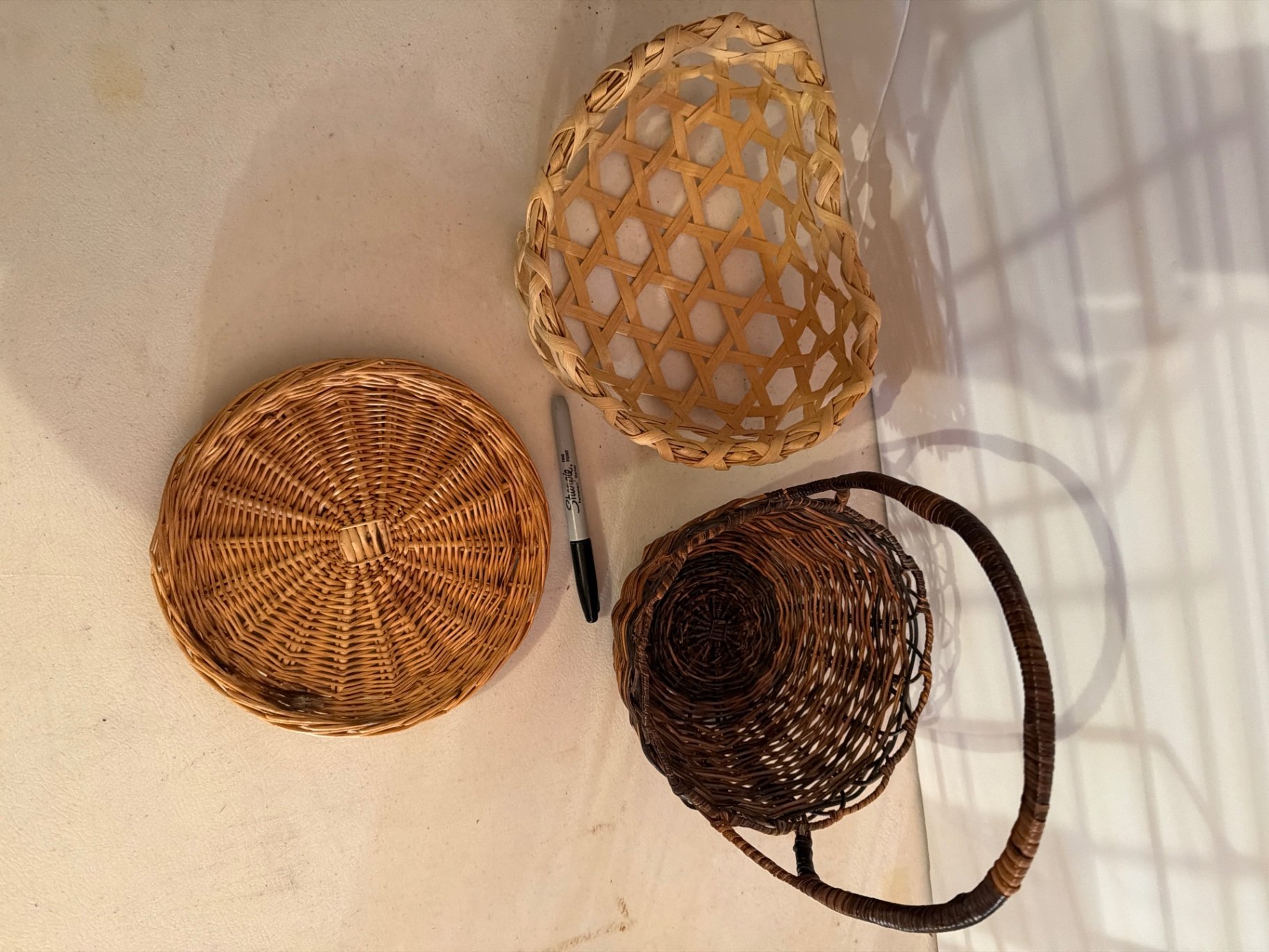 Assorted baskets and metal storage crate - image 2 of 5
