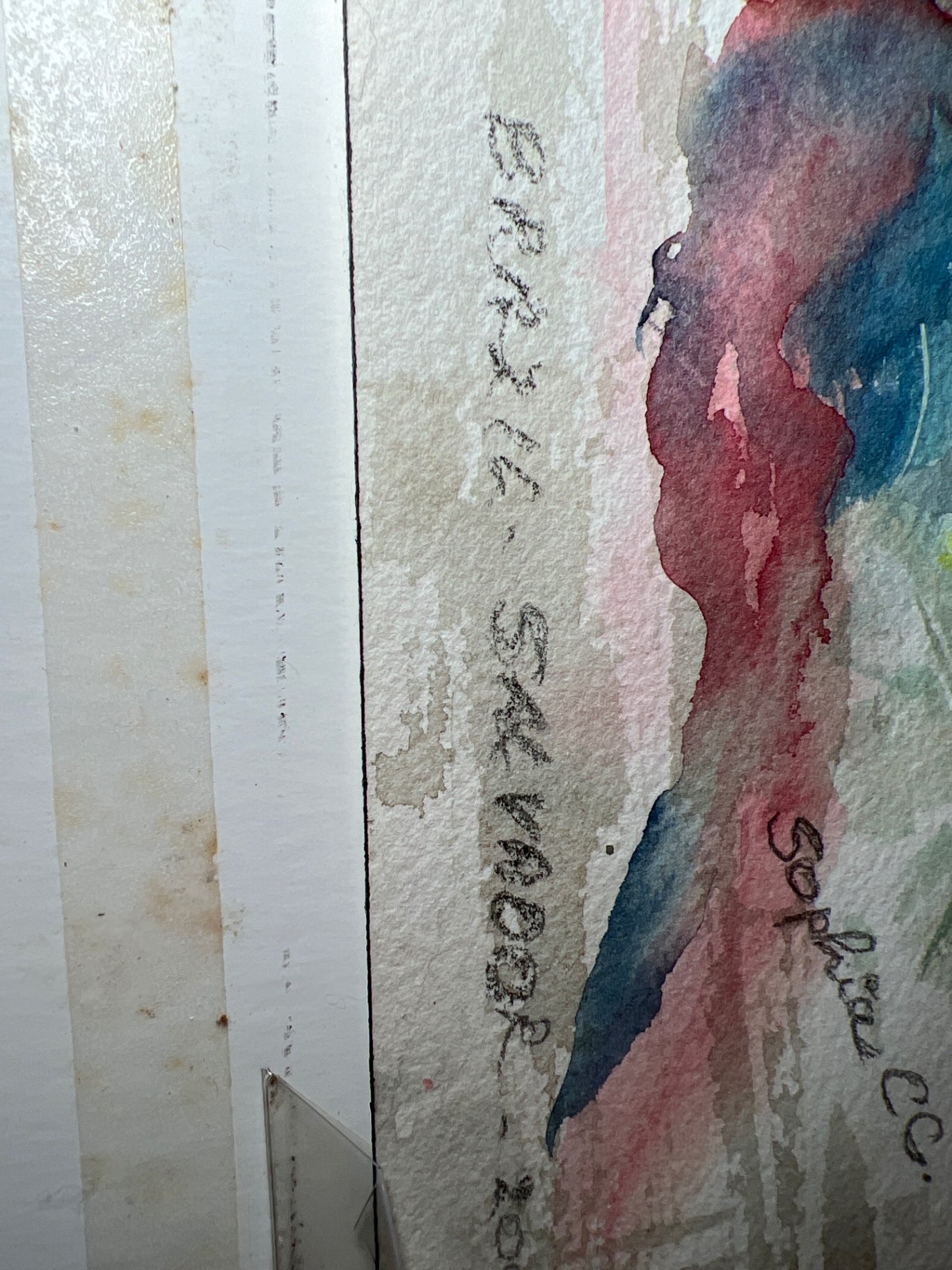 Abstract Watercolor Portrait with Signature - image 4 of 6
