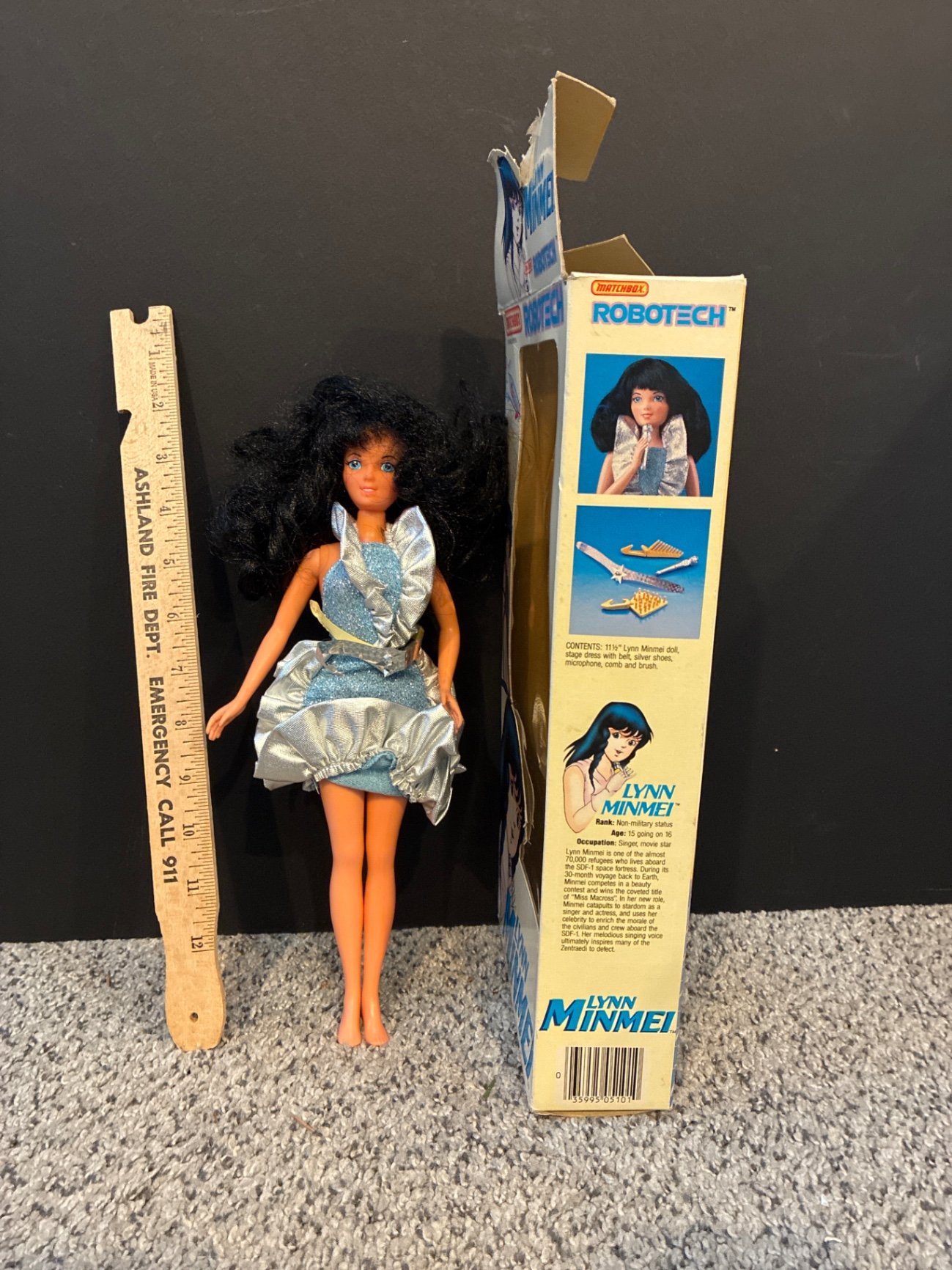  Vintage Robotech figures and Cabbage Patch Kids original baby carrier rocker with assorted dolls - image 8 of 11