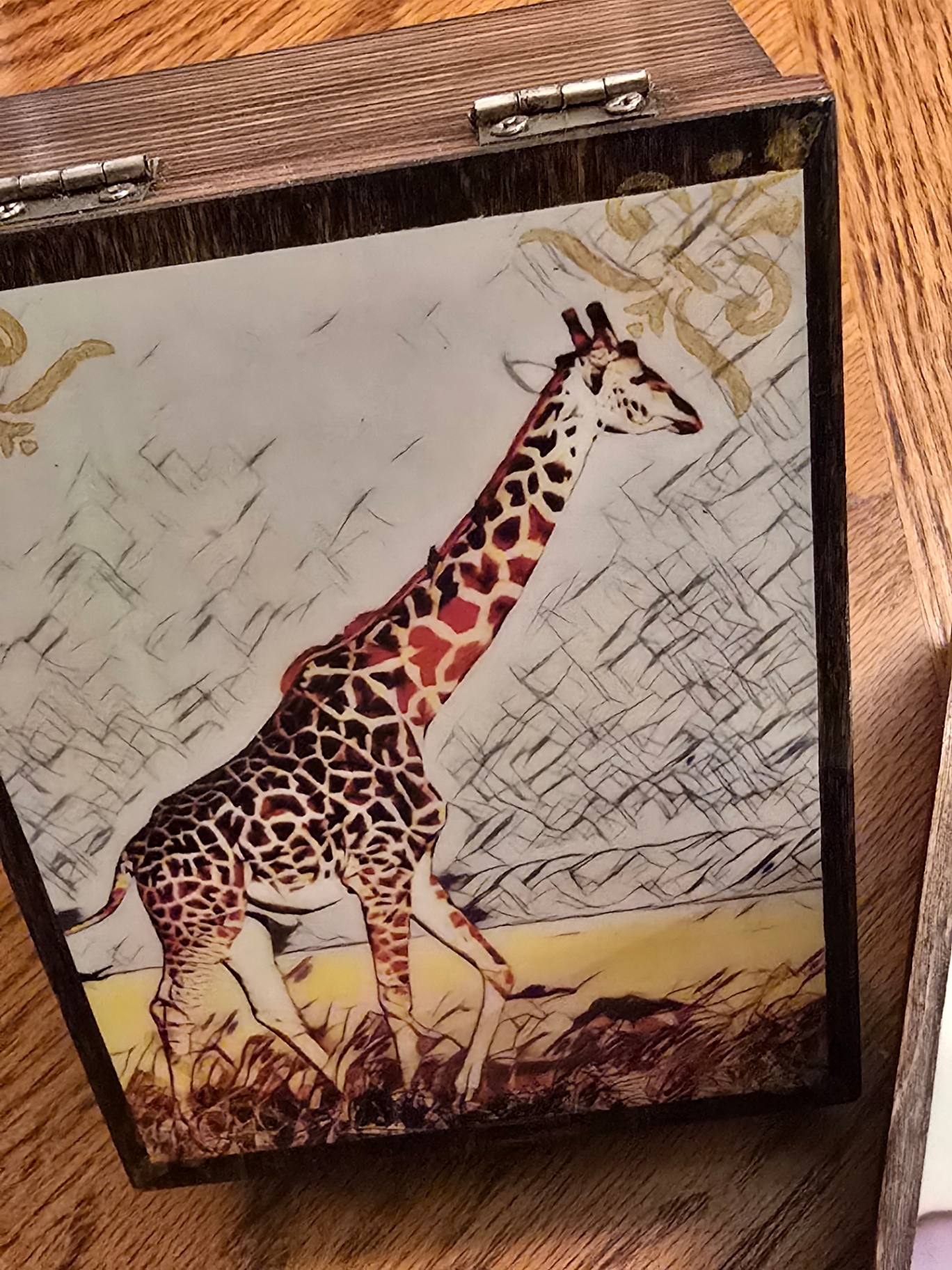Decorative wooden boxes with animal artwork and 2 purses - image 13 of 18